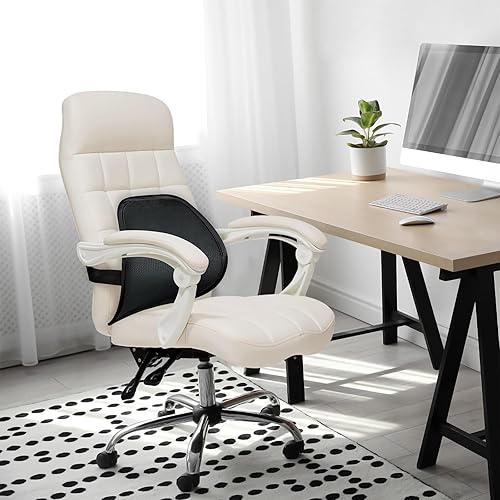 Miniatura 4 de Soporte lumbar para silla de oficina, paquete de 2 almohadas de apoyo lumbar para silla de automóvil, soporte de respaldo con malla transpirable de