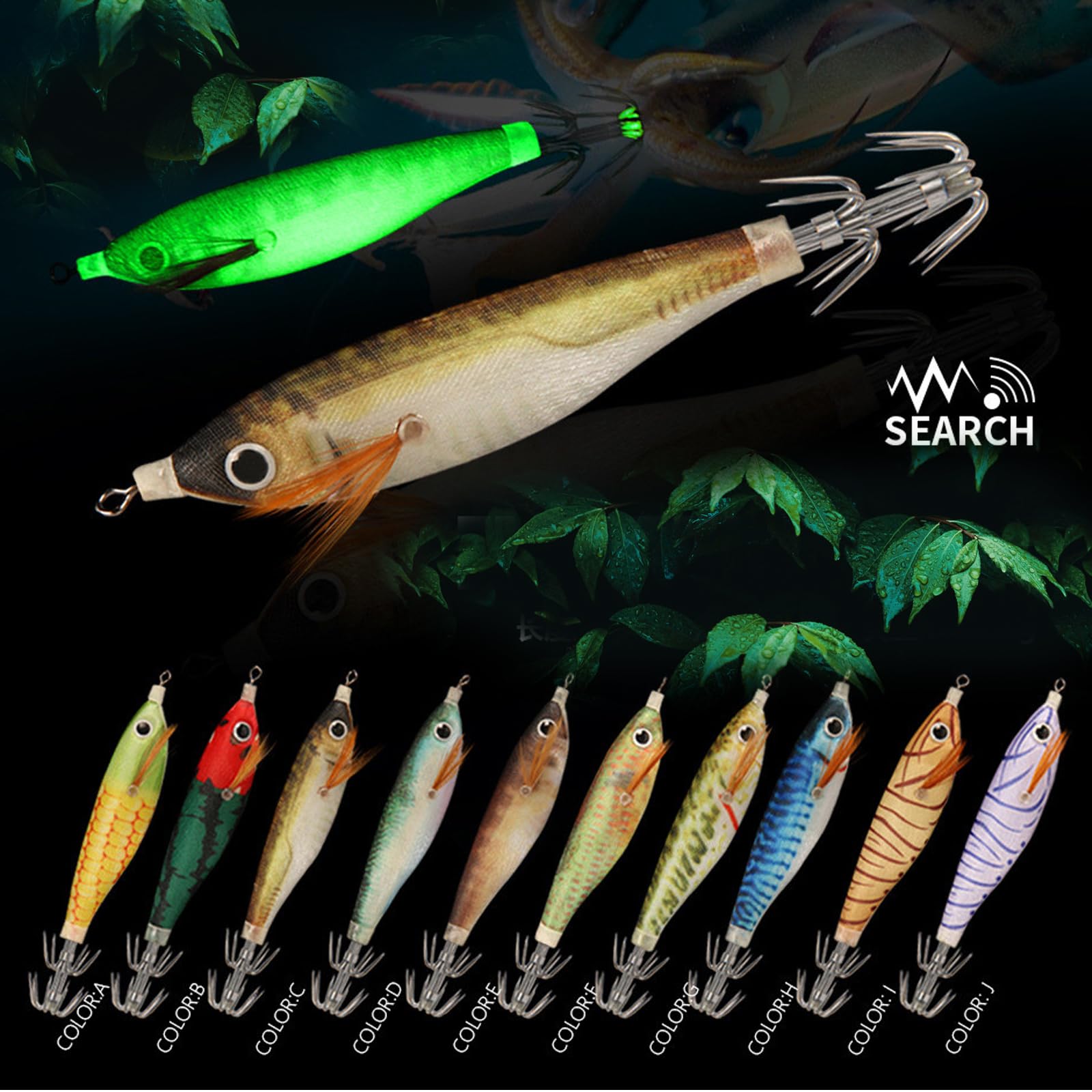 fishing baits & lures gandee Grandma Color:Grizzled Bug Small Bongs welded rings Genuine Leather Necklace Fish