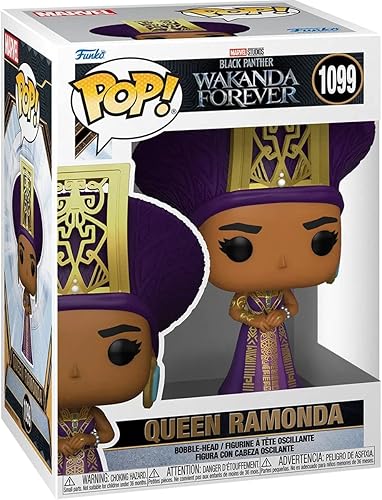 Miniatura 2 de POP Marvel: Black Panther: Wakanda Forever - Figura de vinilo Queen Ramonda Funko (paquete con funda protectora de caja compatible), multicolor,
