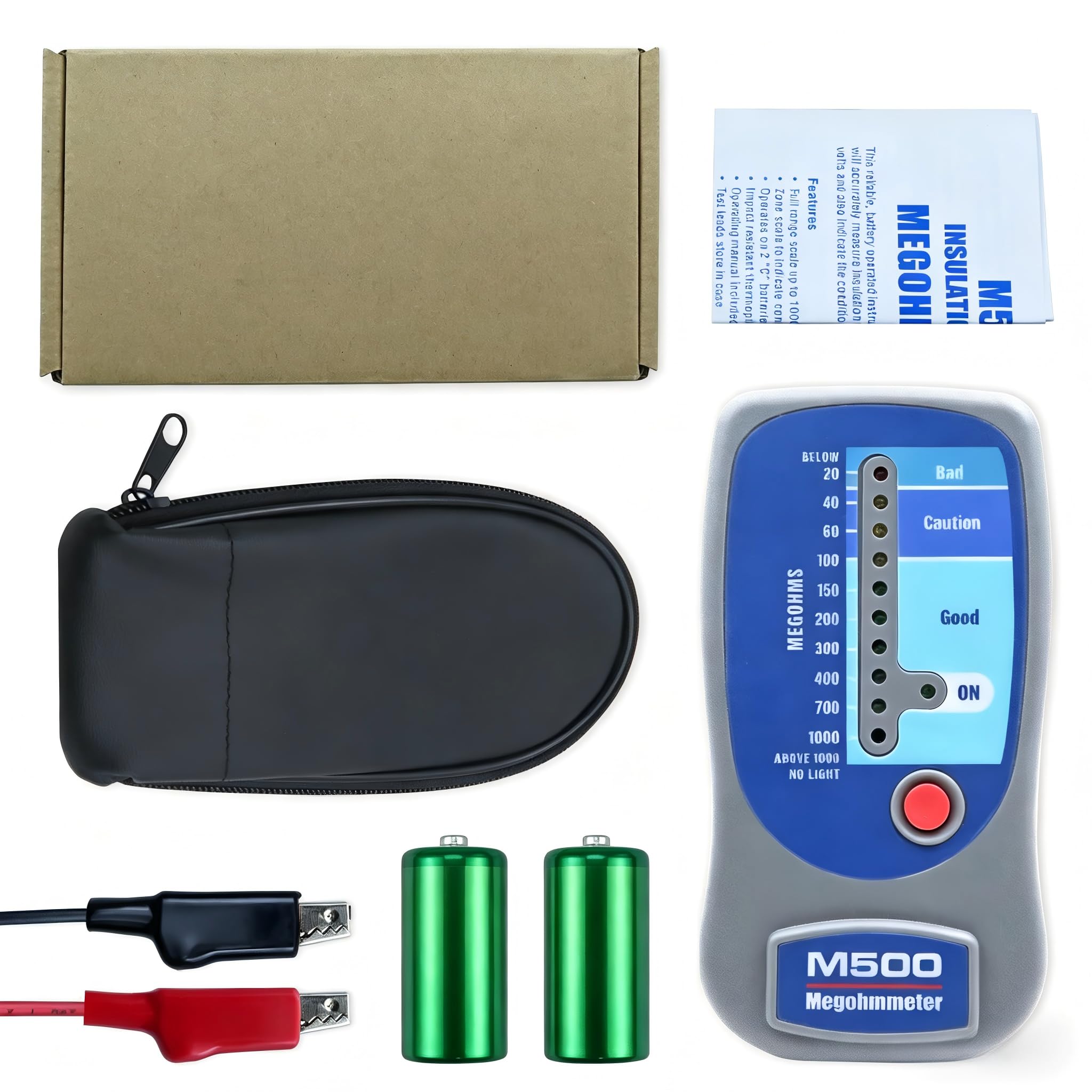 M500 Insulation Megohmmeter Compatible with Supco M500, 0 to 1000MΩ — Amazon image 2