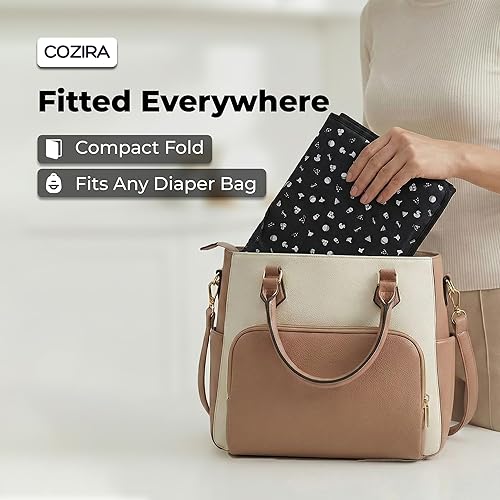 Miniatura 7 de Cambiador de bebé Bolsa de pañales de viaje (negro, almohadilla básica (sin almacenamiento))