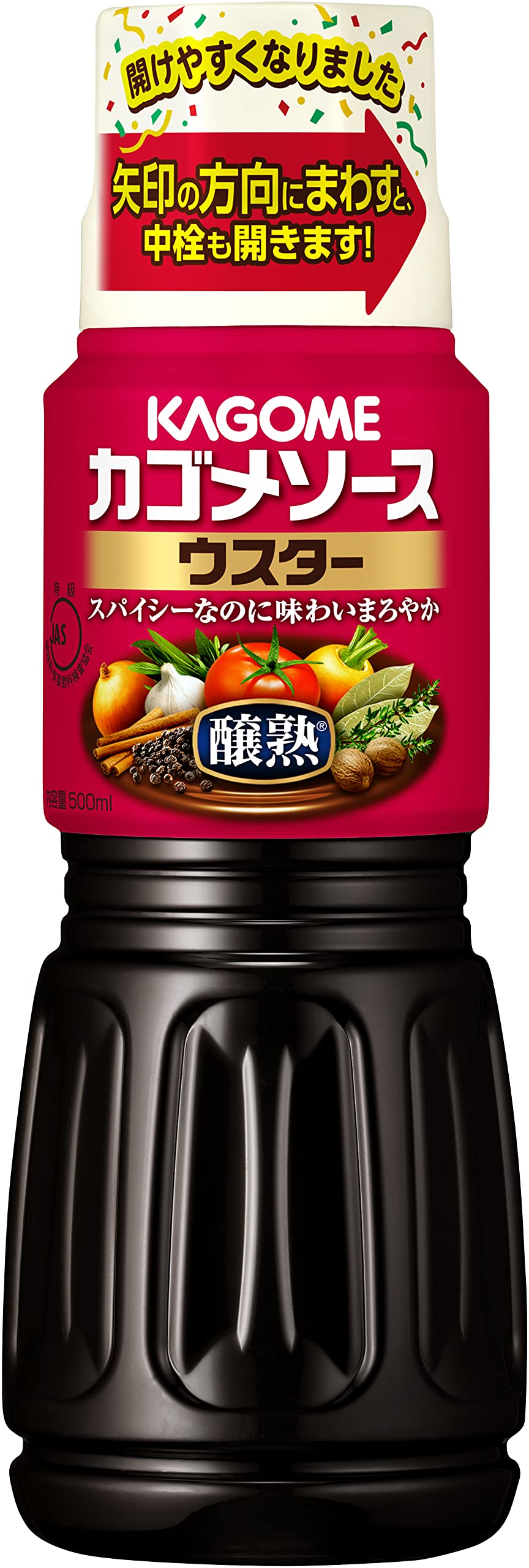 カゴメ 醸熟ソース ウスター500ml×1本