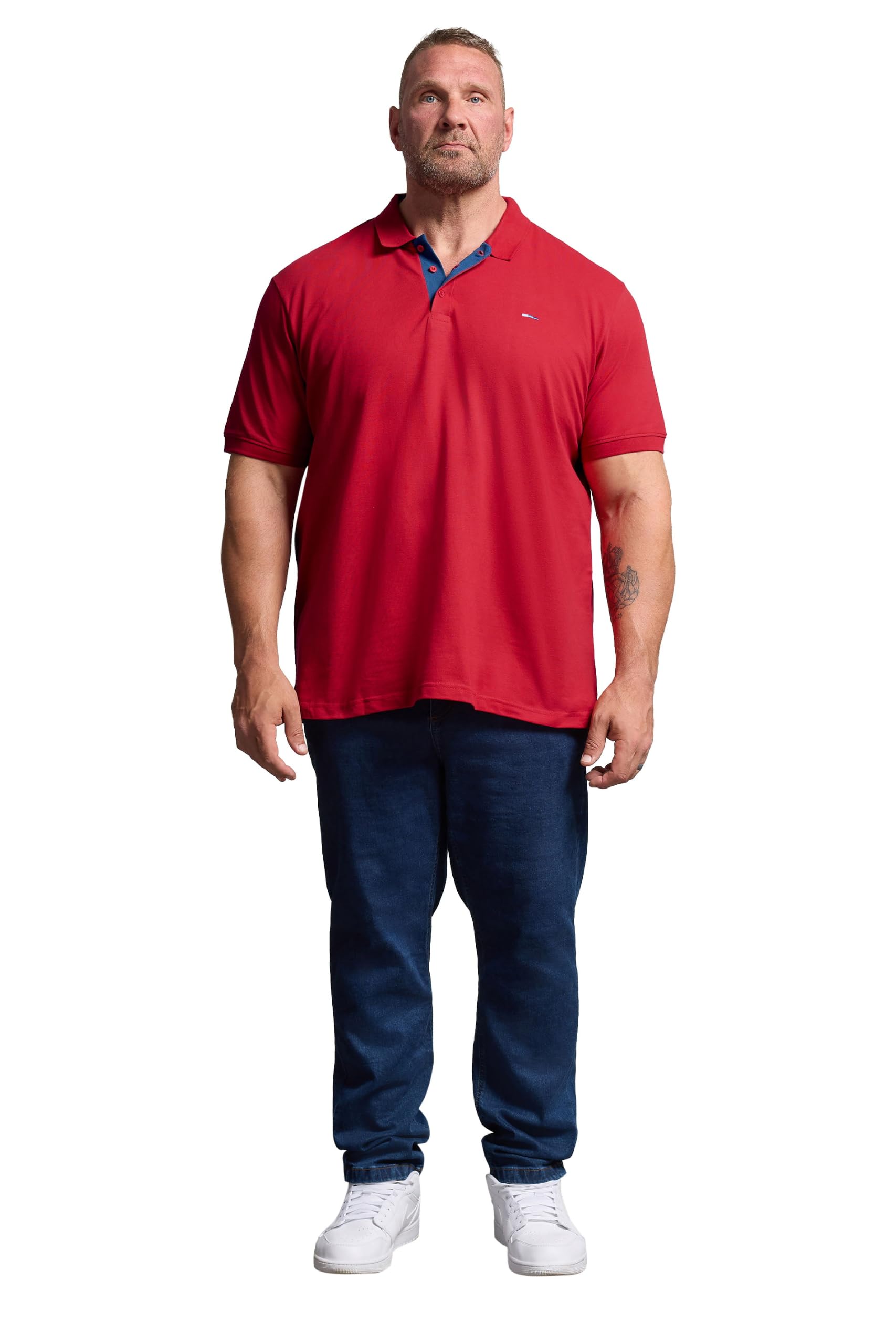 BadRhino Contrast Polo Shirt, Red, Size 3Xl, Men