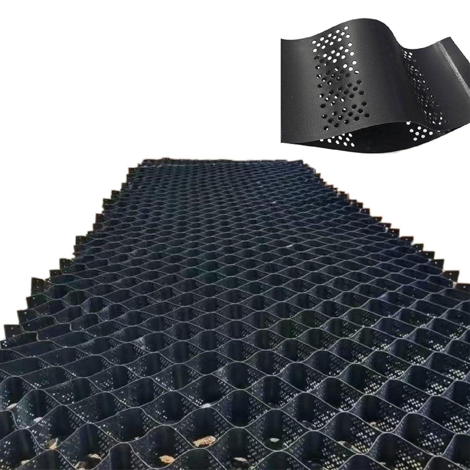 PioMue Geocells Gravel Garden Gravel Stabilizing Grid, 5/10cm High HDPE Honeycomb Geocell Permeable Paving Gravel Grid for Sloping Driveway Parking Garden Height10cm/4in-1x6m/3.3x20ft