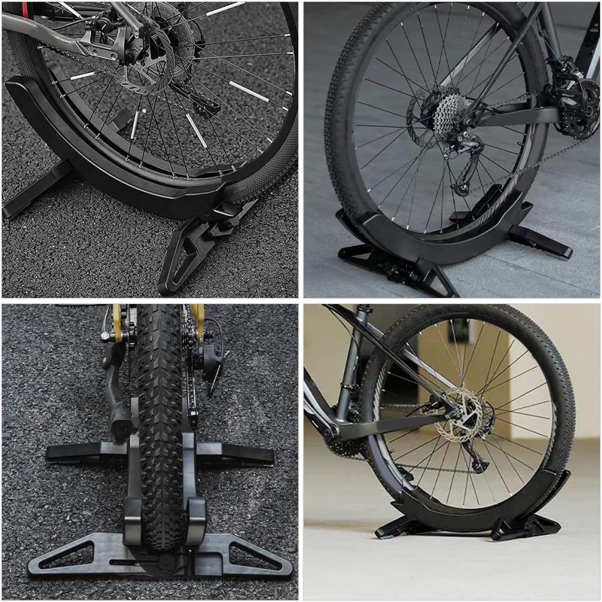 GLEAVI Adjustable Bicycle Parking Rack Portable Bike Stand with Fixed Foot Support for Road Mountain Bikes Detachable Design for Easy Transport and Storage Versatile Display Holder