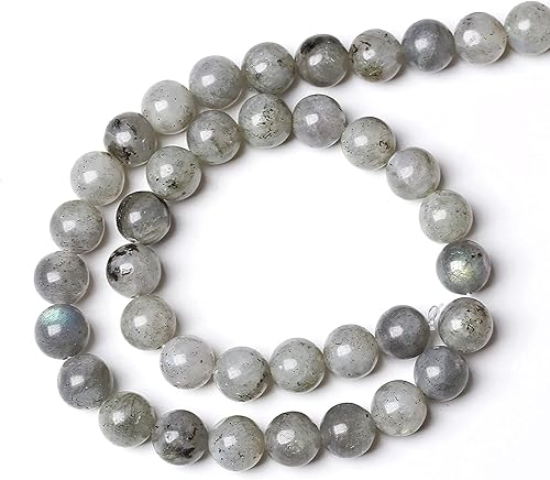 Miniatura 5 de 30 cuentas de larvikita de labradorita gris de piedra natural de 0.472 pulgadas para hacer joyas, bricolaje, pulseras, energía de cristal curativo