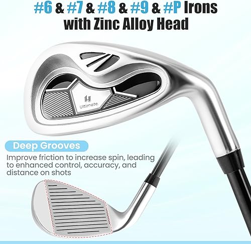 Miniatura 3 de Tangkula 9 Pieces Women's Complete Golf Club Set Right Handed, Includes 460cc Alloy Driver, 3# Fairway Wood, 4# Hybrid, 6#, 7#, 8#, 9# &amp; P# Irons,