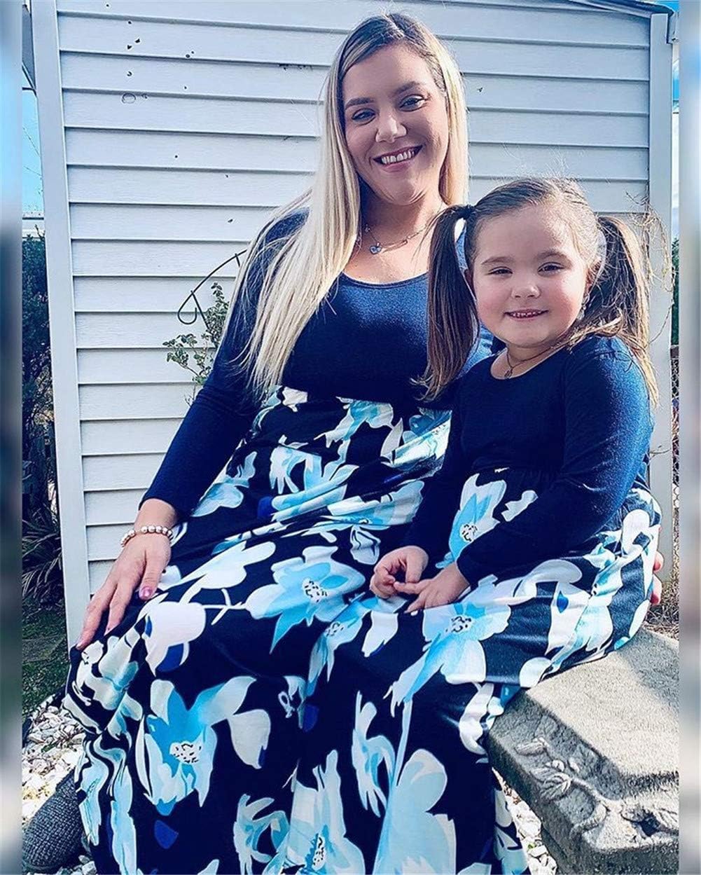 Mommy and Me Boho Floral Family Matching Maxi Dress with Pocket for Mother's Day… - Image 3