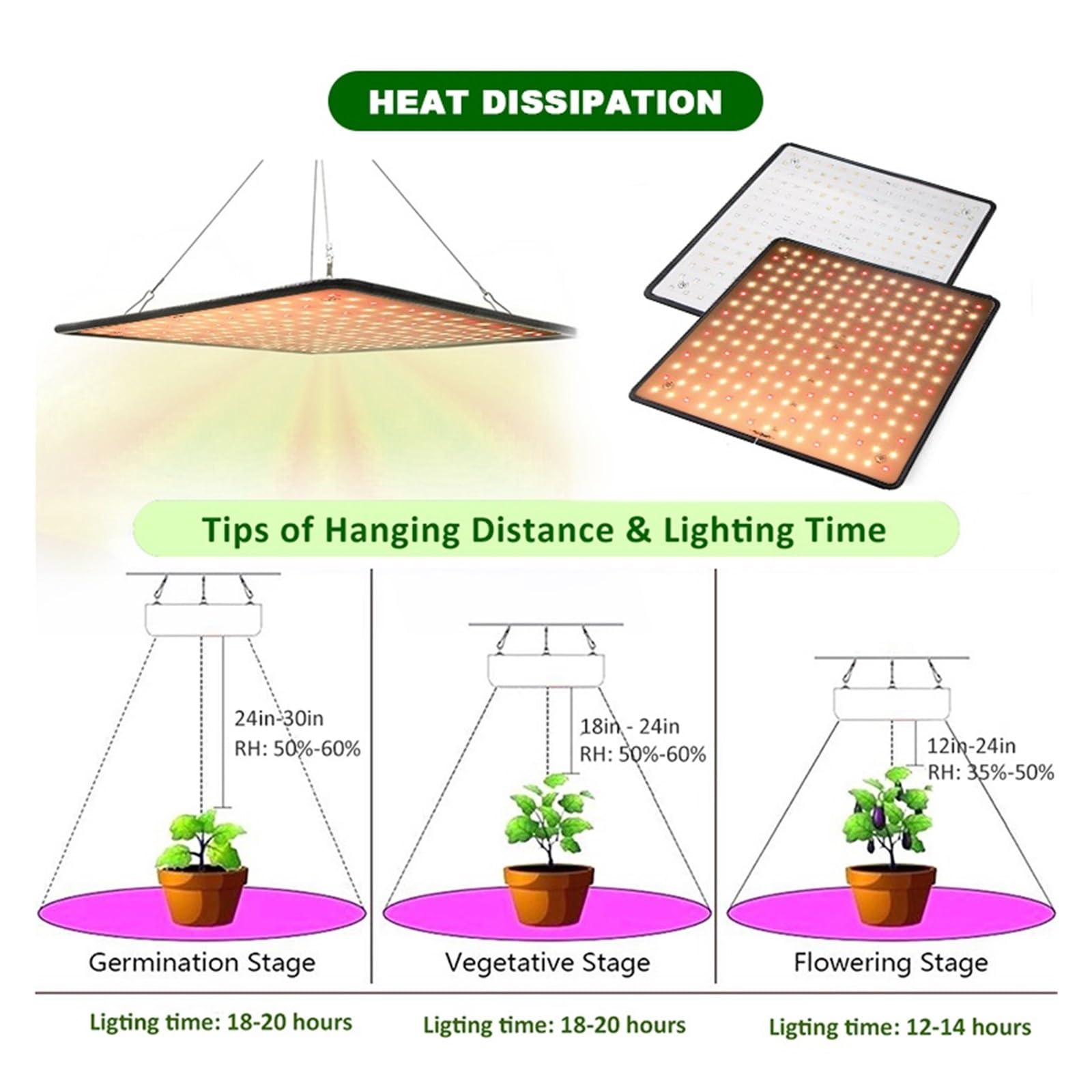 Lámpara de cultivo, Luz LED de cultivo de 2000W, lámpara Phyto de espectro completo, fitoamplificador interior for flores, luz Led roja for cultivo de plantas, tienda de cultivo, 2 uds.(2pcs blue red)