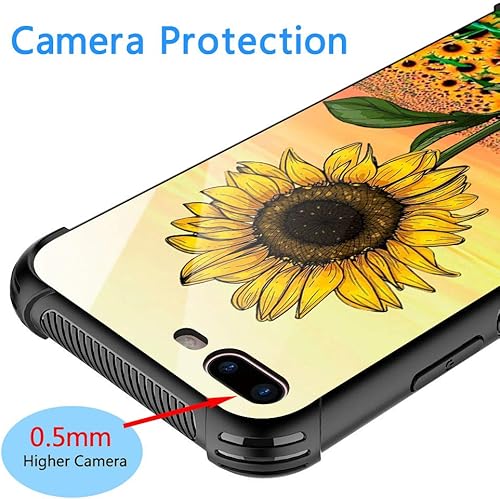 Miniatura 5 de Funda para iPhone 78 Plus, protección de grado militar, esquinas a prueba de golpes, funda antiarañazos para iPhone 78 Plus, girasol