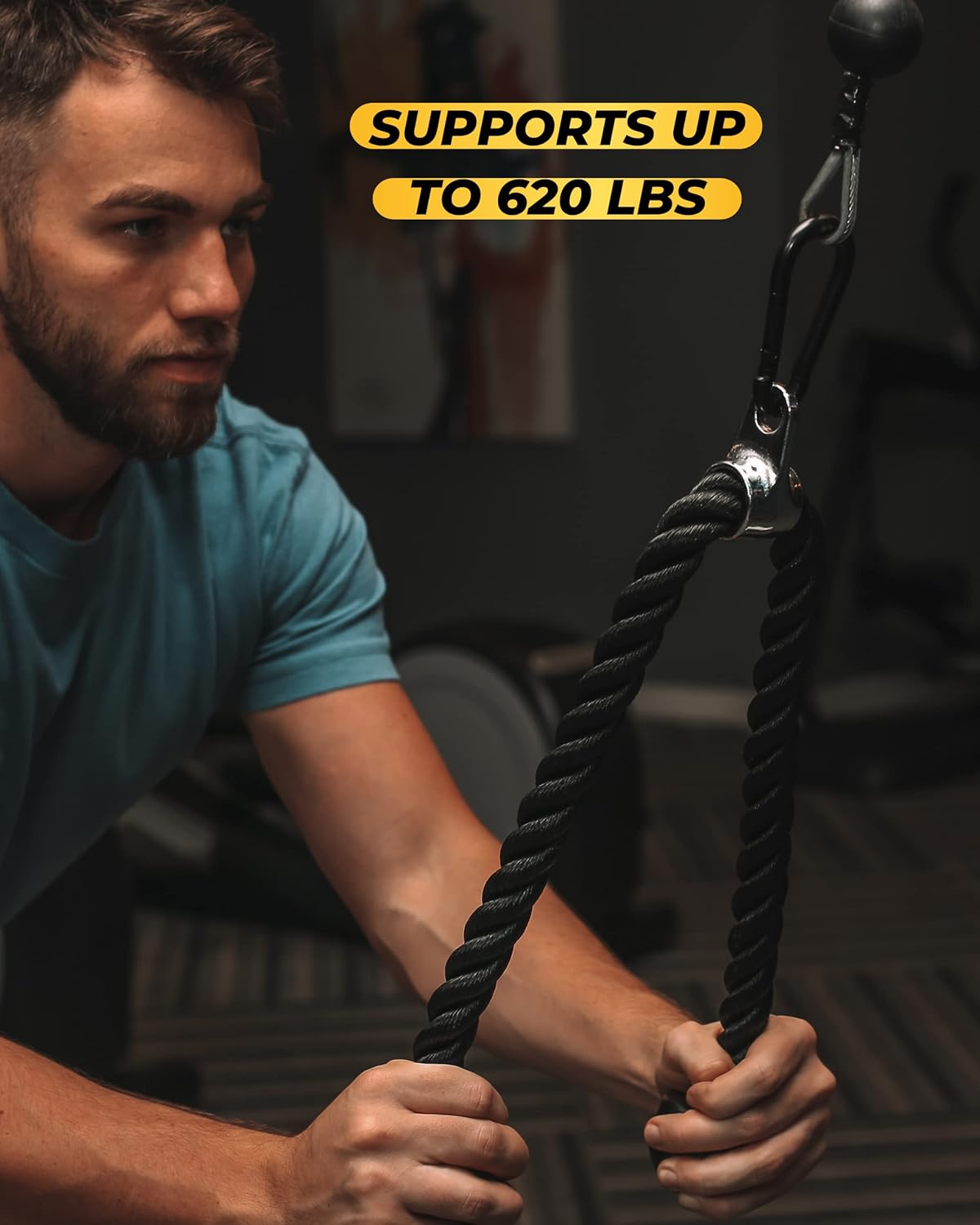 Carabiner Clip 5 PCS - Black Heavy Duty Carabiner Clip - Large Carabiner Clips - Snap Hooks - Perfect for Weight Lifting, Keychain, Dog Leashes & Gym - Image 3