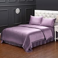 Vista 12 de LILYSILK Funda de edredón de seda negra para cama individual, fundas de edredón de seda de 19 momme