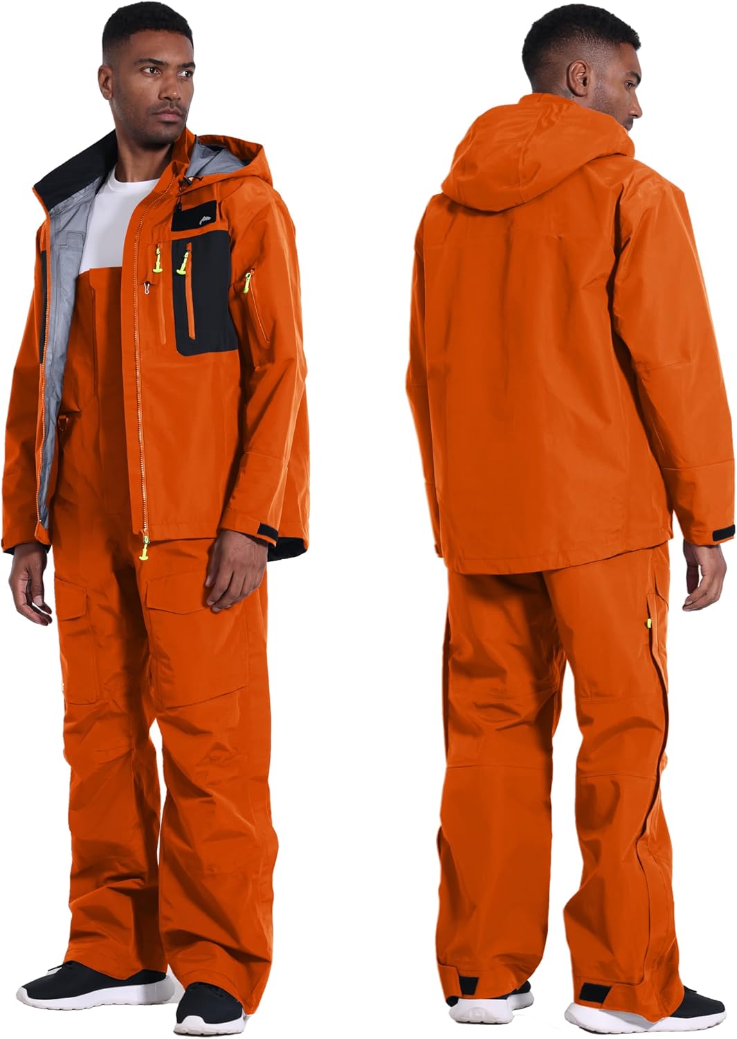 Men’s 3L-Gore Pro-Tex Waterproof Fishing Jacket & Bib Pants Set – Waders & Foul Weather Gear - Image 6