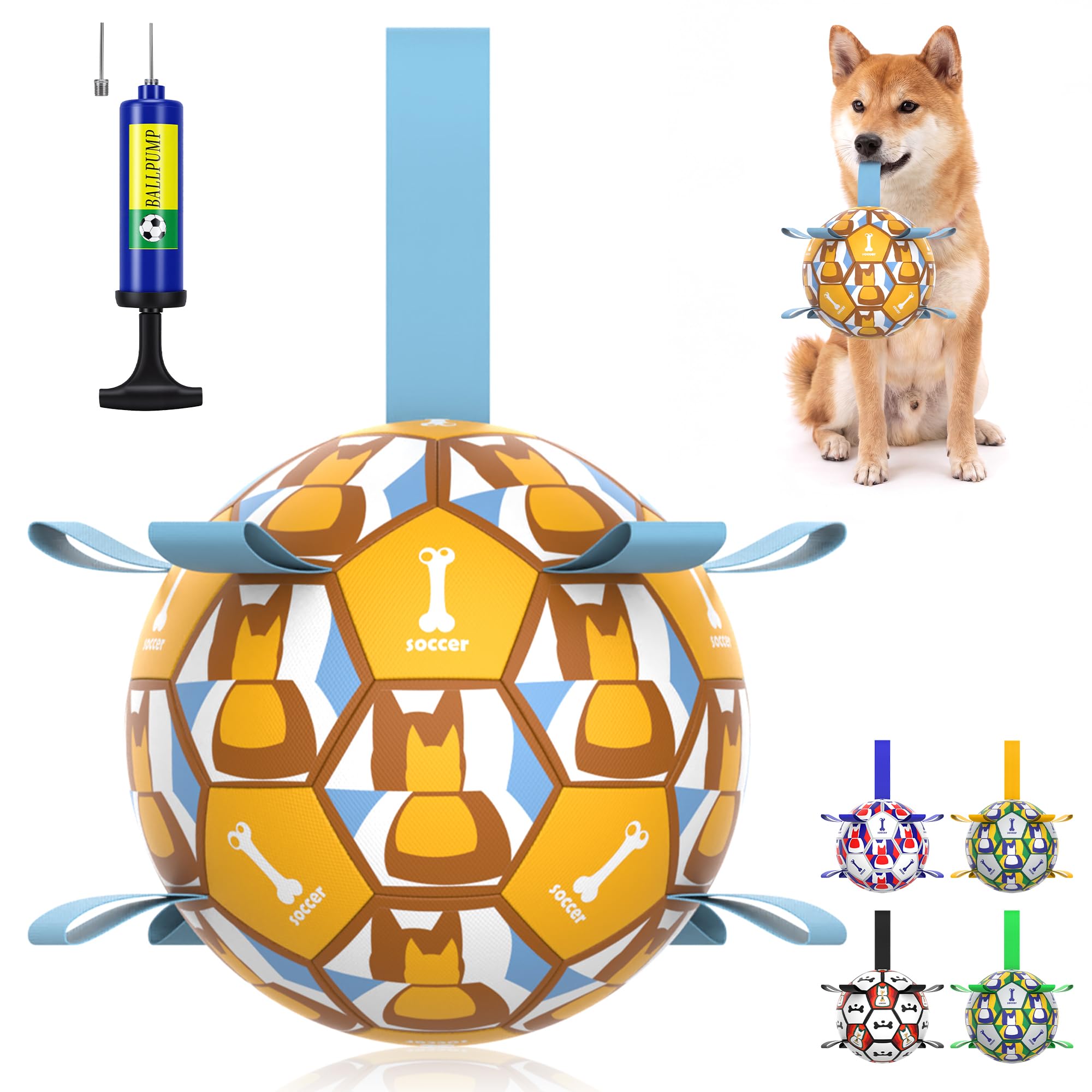 Amazon | WONSAM 犬用ボール 犬 おもちゃ サッカーボール 安全安心 TPU