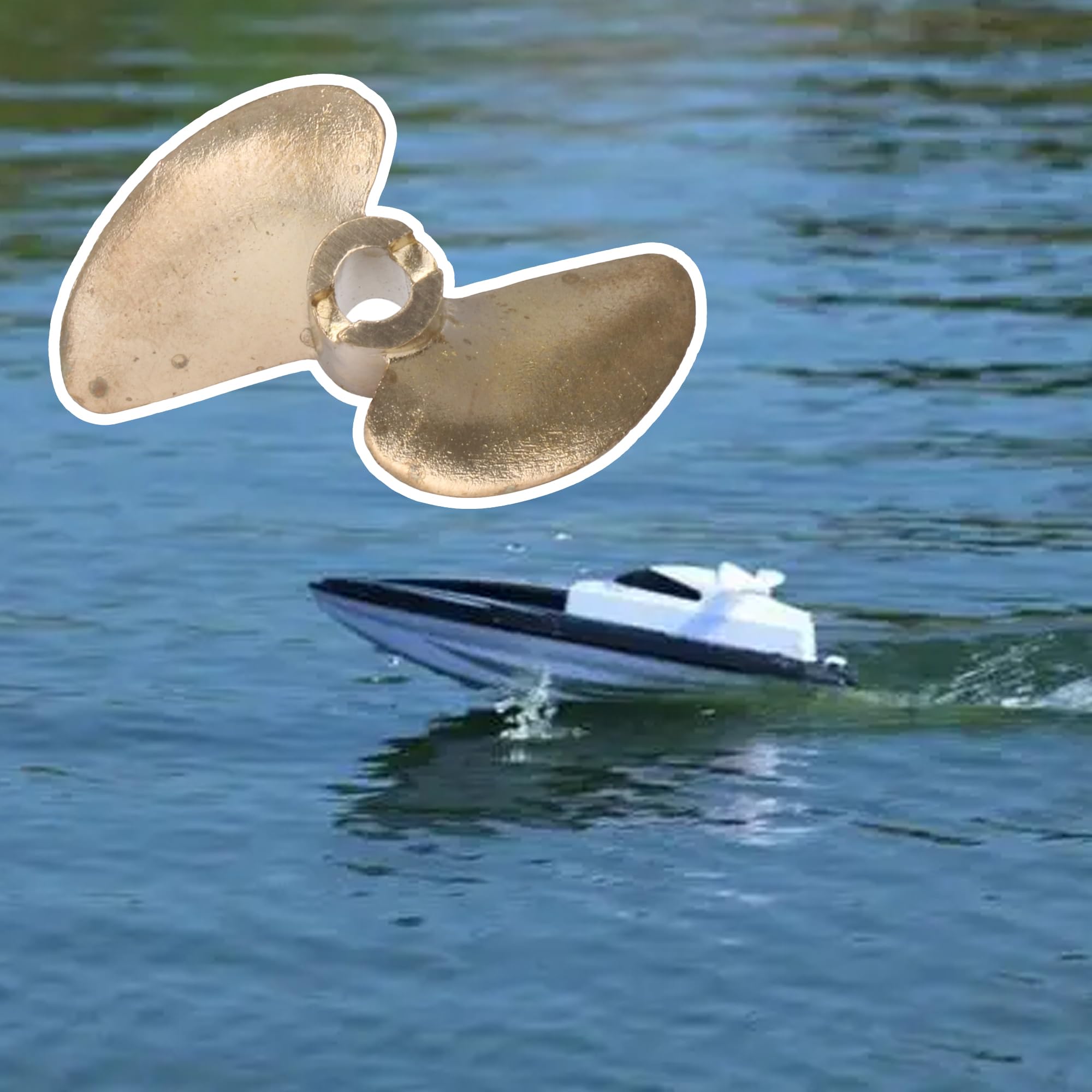 RC Boot Propeller 40mm - 2-Blatt Propeller Set Für Ferngesteuerte Boote