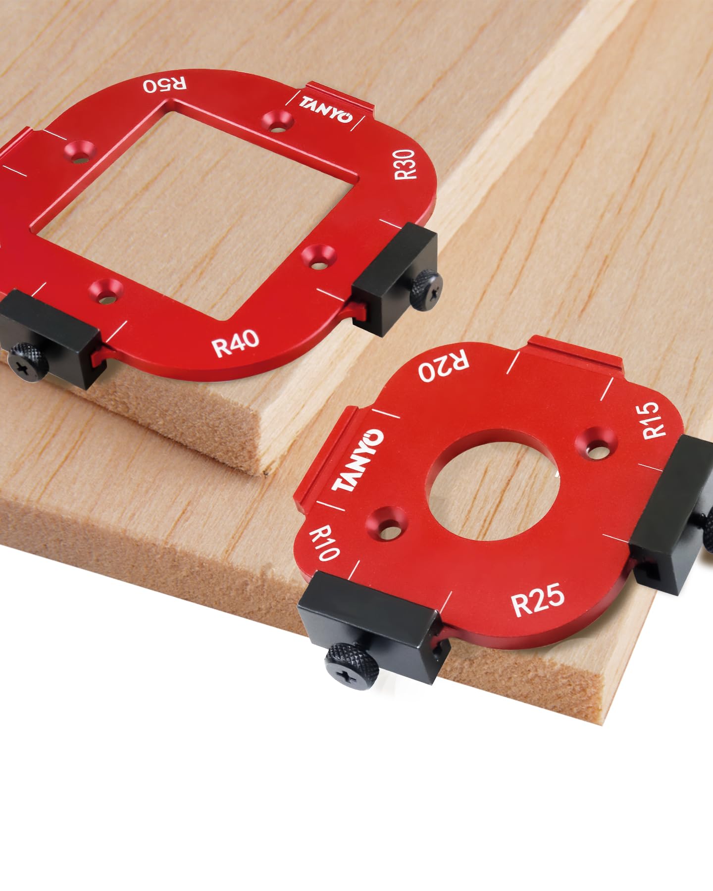 TANYO Plantilla de radio de esquina de enrutador, plantilla de enrutador de aleación de aluminio con 8 radios, plantillas de enrut