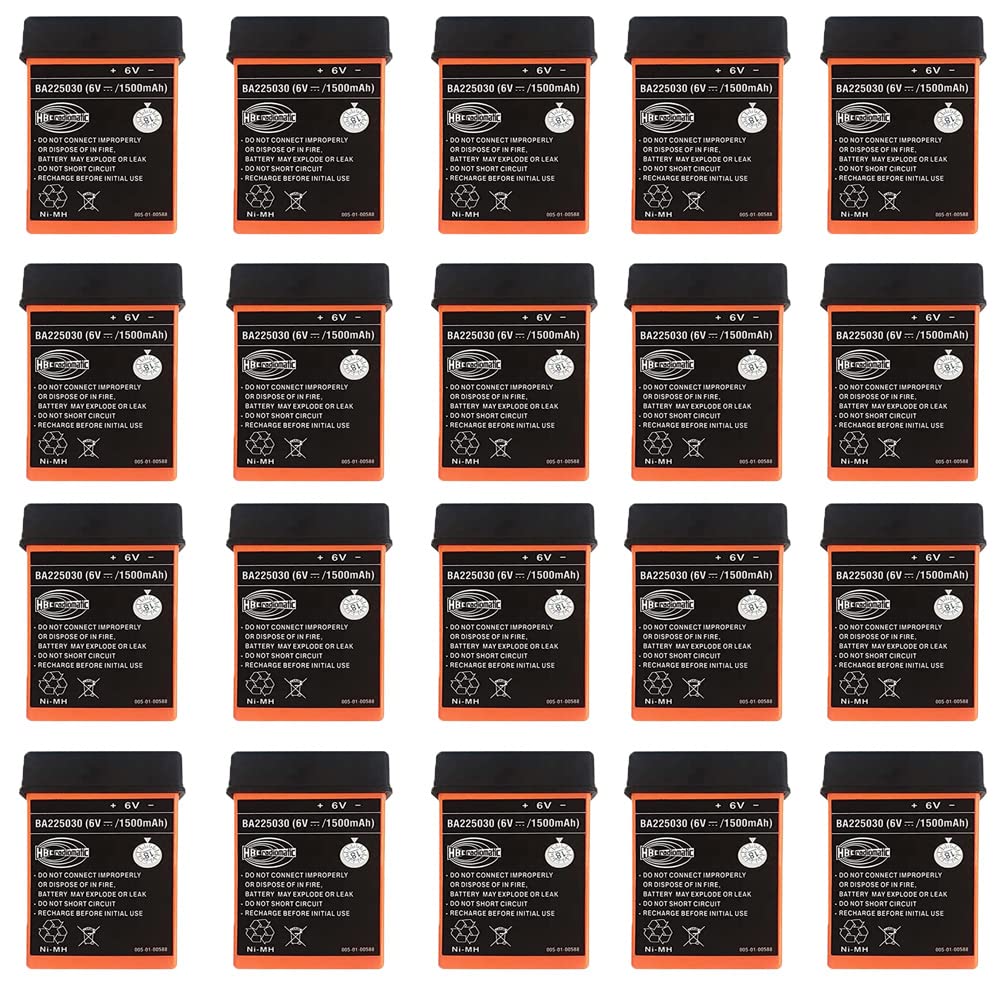 BALOLO 20-Pack Ba225030 6V 1500mAh Ni-Mh Battery for HBC Pump Truck Remote Control Battery