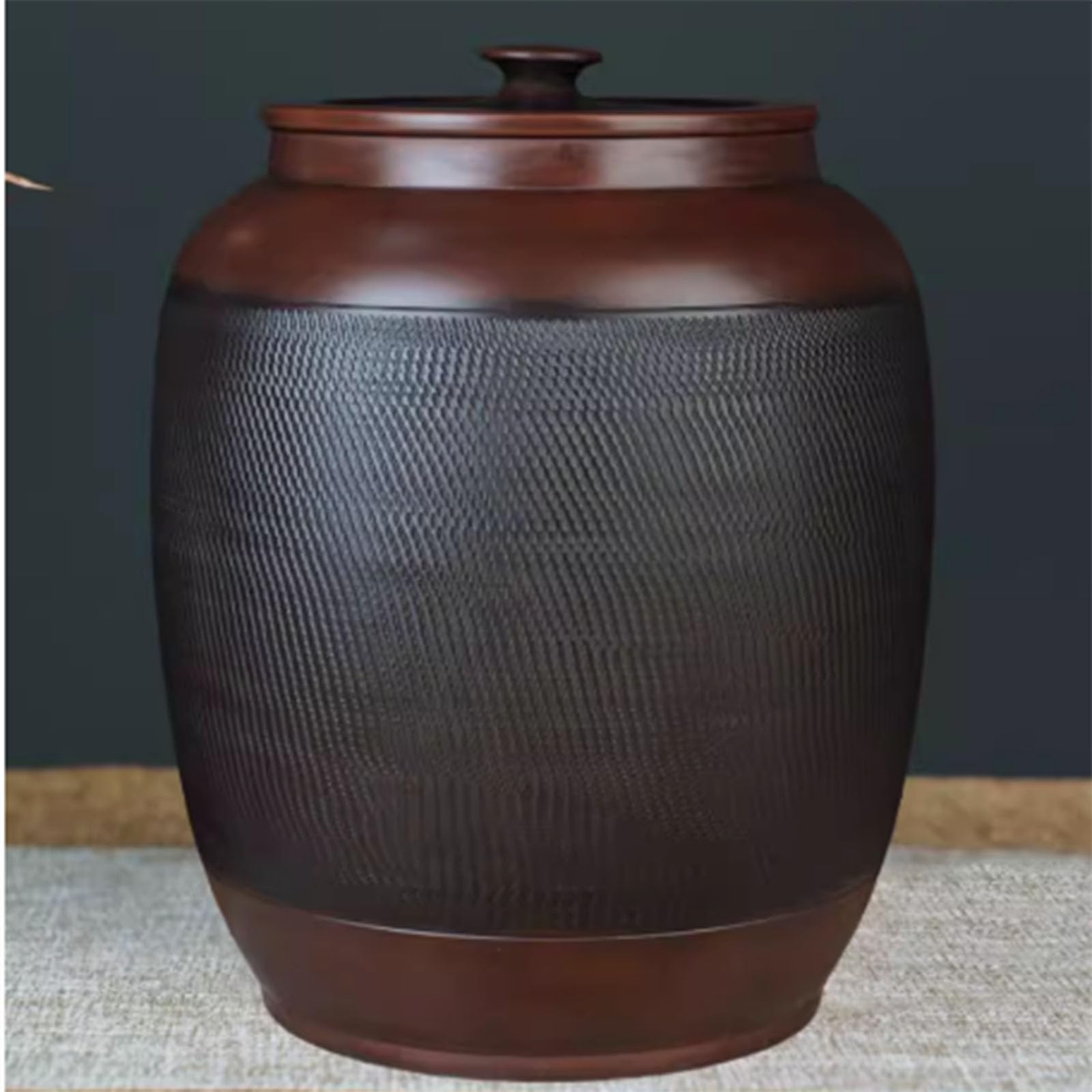 IXTREGZJKM Rice Bin, Rice Box, Rice Jar, Ceramic Rice Jar with Lid, Sealed Bulk Food Storage, Grain Dispenser, Rice Container, Ceramic Rice Storage Container, Flour Barrel, Coffee Jar, Food Sealed Jar