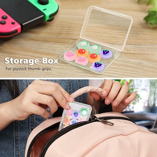 Miniatura 6 de Fintie Tapa de joystick para Nintendo SwitchSwitch OLED Model & Switch Lite 4 pares (8 piezas) cubierta de silicona suave tapas de agarre para