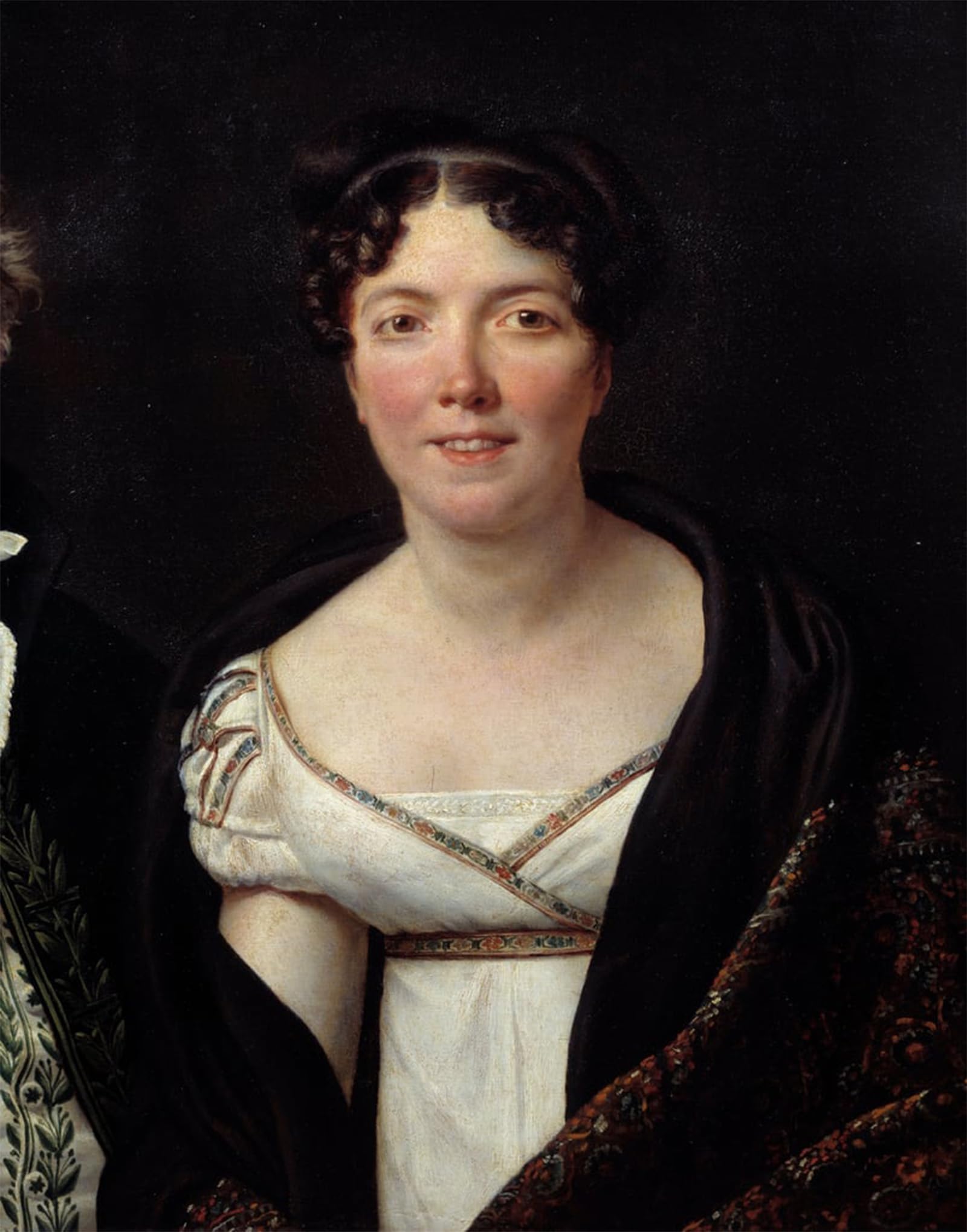 RZHRHJES Retro Picture Portrait Oil Painting Modern Wall Artwork Portrait of Madame Mongez Wife of Archeologist Mongez Detail by Jacques Louis David Canvas Poster for Home Decor 60x90cm
