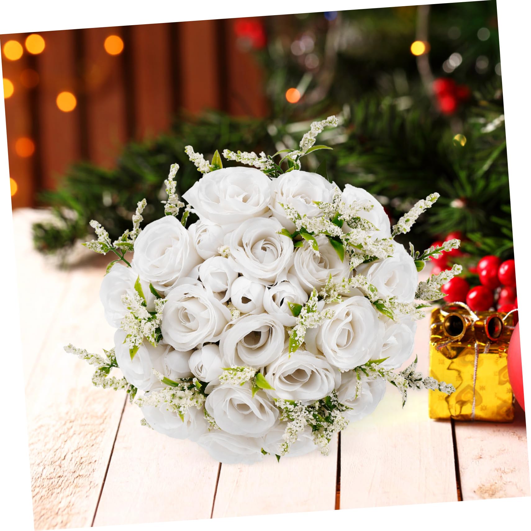 Abaodam Bouquet Di Nozze Artificiale Fiori Realistici Accessorio Per Matrimonio e Fotografia Decorazione Romantica Per Sposa Realizzato in Plastica e Seta Duraturo e Versatile