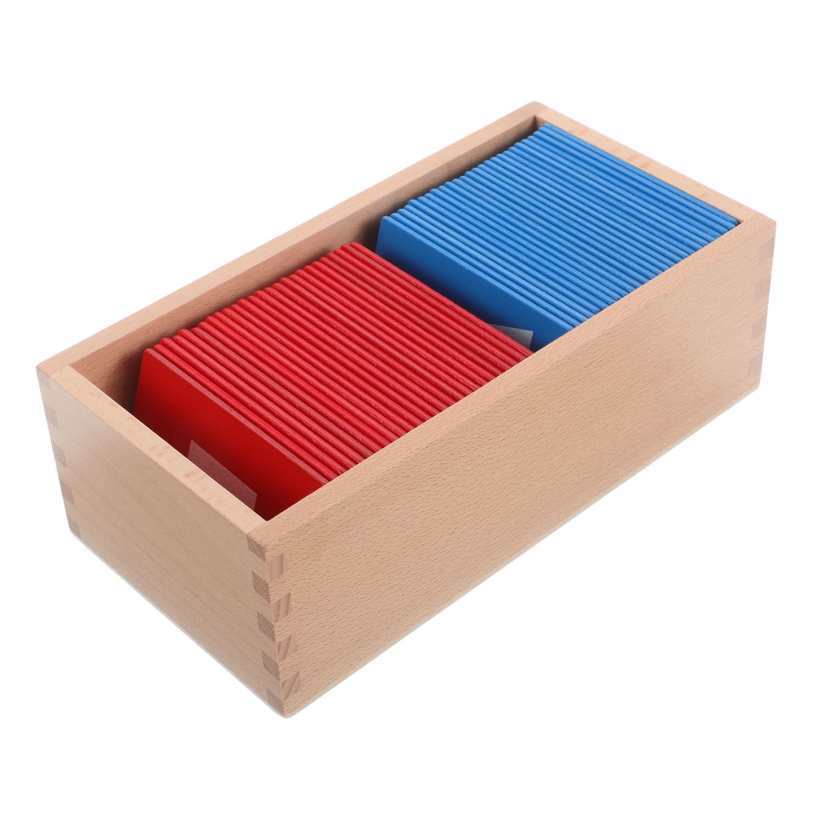 UPKOCH Juego de Herramientas Educativas Montessori de Madera con Letras Táctiles Rojas y Azules para Desarrollo del Lenguaje y Aprendizaje Creativo en Preescolar y Educación en Casa