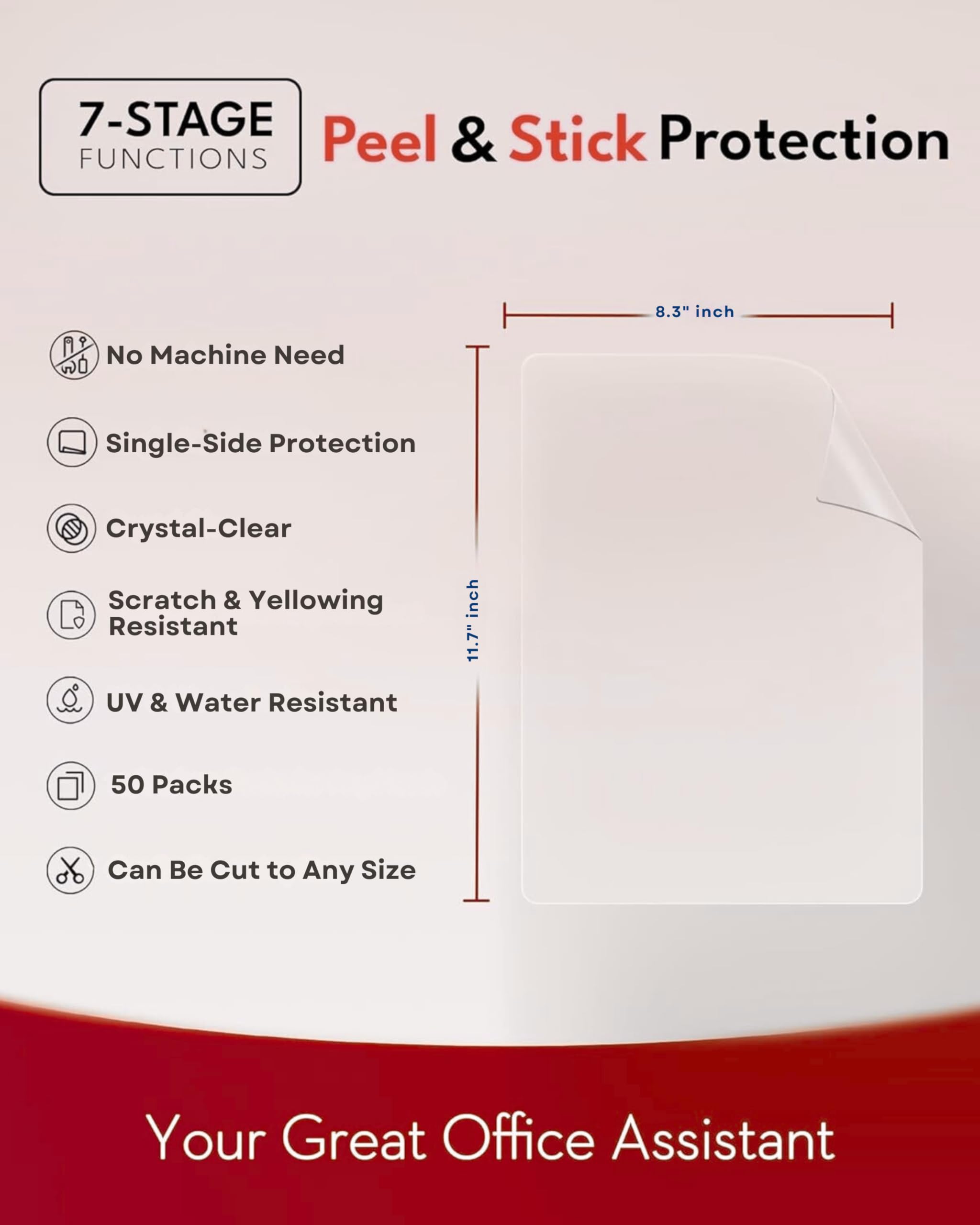 Self Adhesive Laminating Sheets - 50 Sheets A4 -4