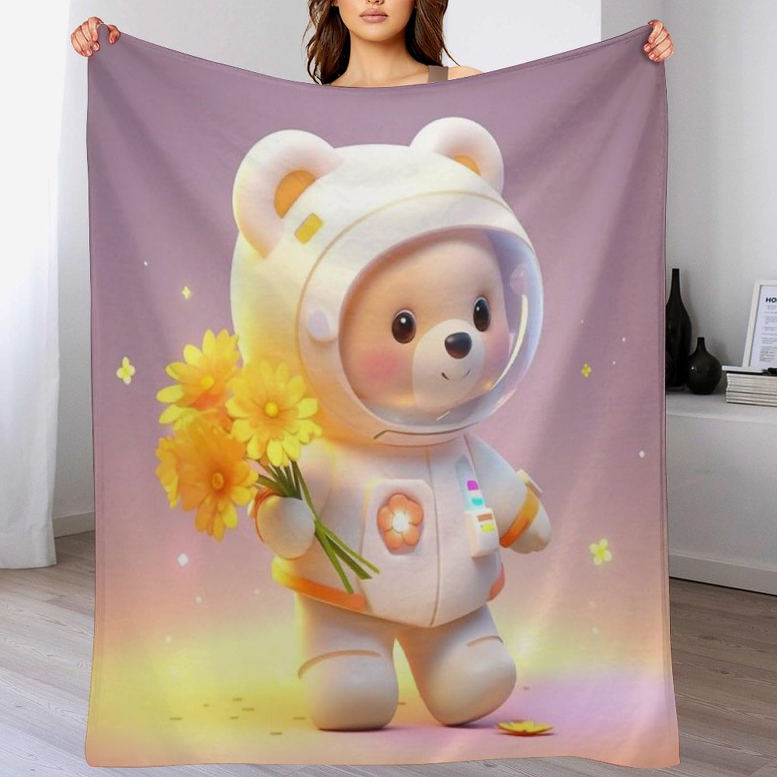Couverture flannel douce ours mignon pour entourer votre enfant de chaleur
