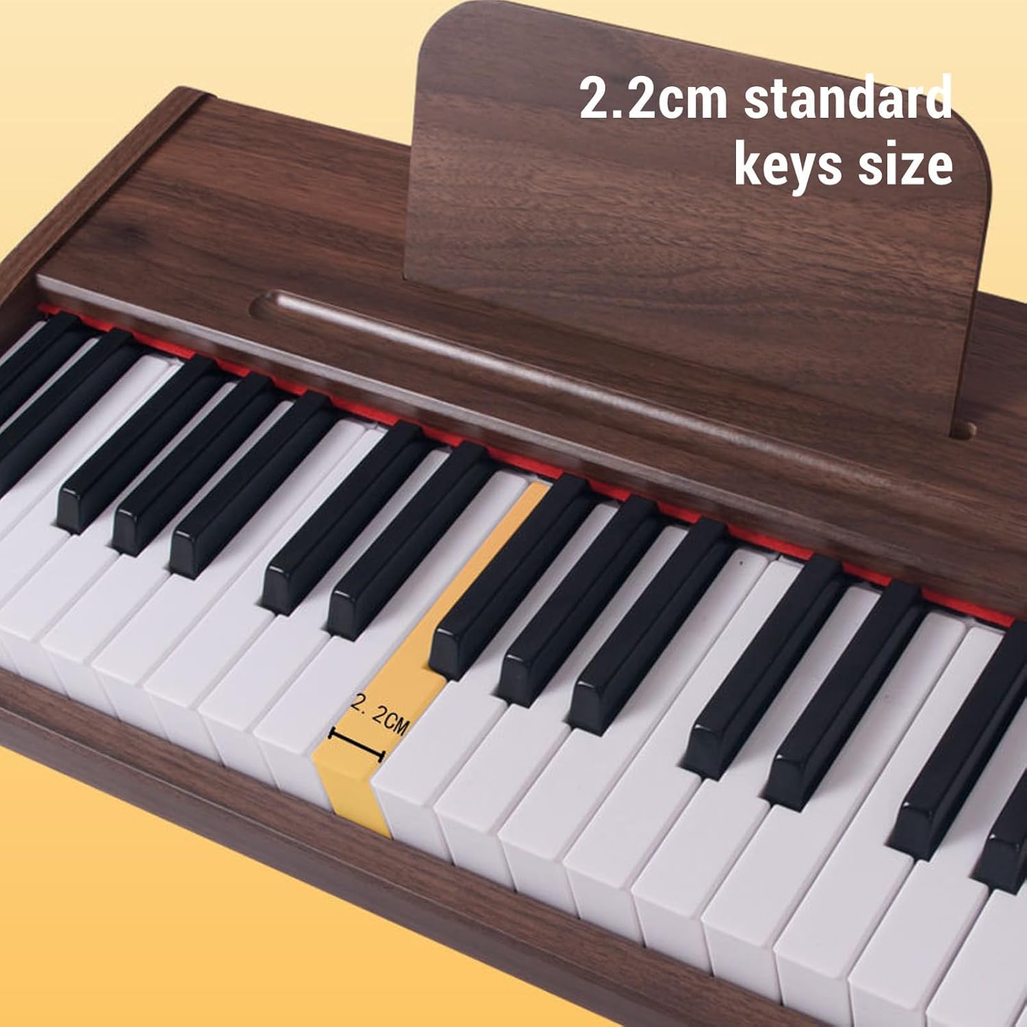 Tastiera Elettronica A 37 Tasti, Tastiera per Pianoforte per Bambini Compatta E Leggera con Finitura Effetto Legno, Strumento Musicale Educativo Giocattolo A 3 Ottave per Principianti Ed Es