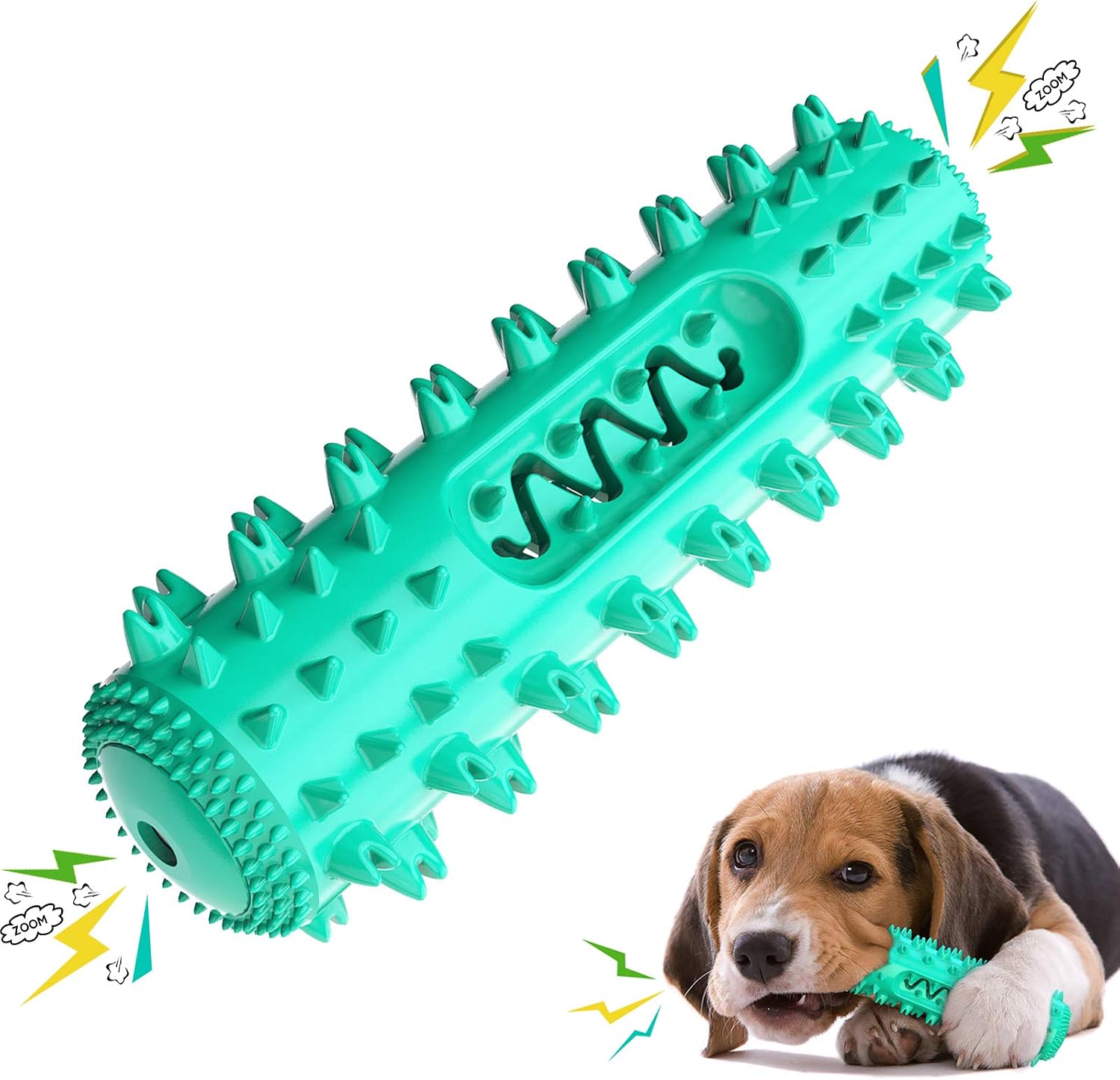 CEESC Dog Toothbrush Chew Toys, Puppy Chew Toys, Squeaky Dog Toys for Small Medium Dogs and Puppies, Cleaning Puppy Dental Care Brushing…