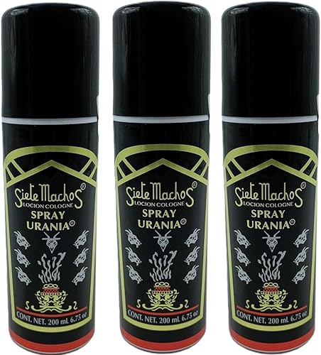 Vista 2 de SIETE MACHOS URANIA Aerosol AUTENTICO URANIA 6.75 FL. OZ. 200 ML (paquete de 6)
