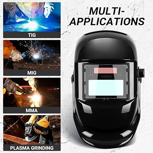 Miniatura 8 de Casco de soldadura oscurecimiento automático DEKORPO Verdadero Color Solar Powered Auto Oscurecimiento Soldador Máscara Capucha Cascos