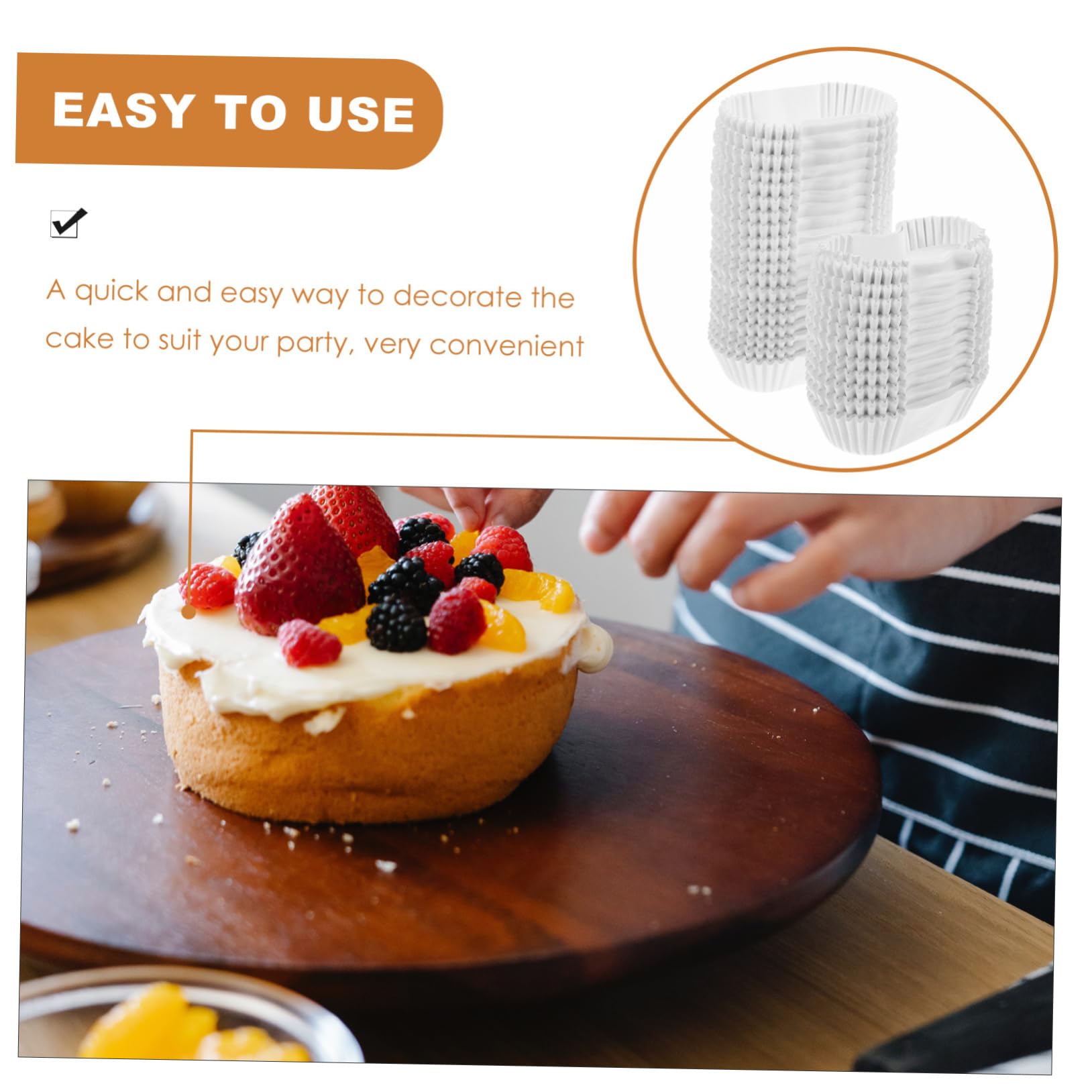 MAGICLULU 4 Pièces Papier Forme pour Gâteaux Résistants à Haute Température Doublures de Cupcake Imperméables Graisse pour Muffins Gâteaux