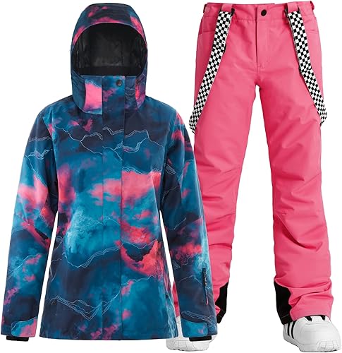 GSOU SNOW - Traje de esquí para mujer, chaquetas de esquí. Chaqueta de snowboard. Abrigo de esquí.