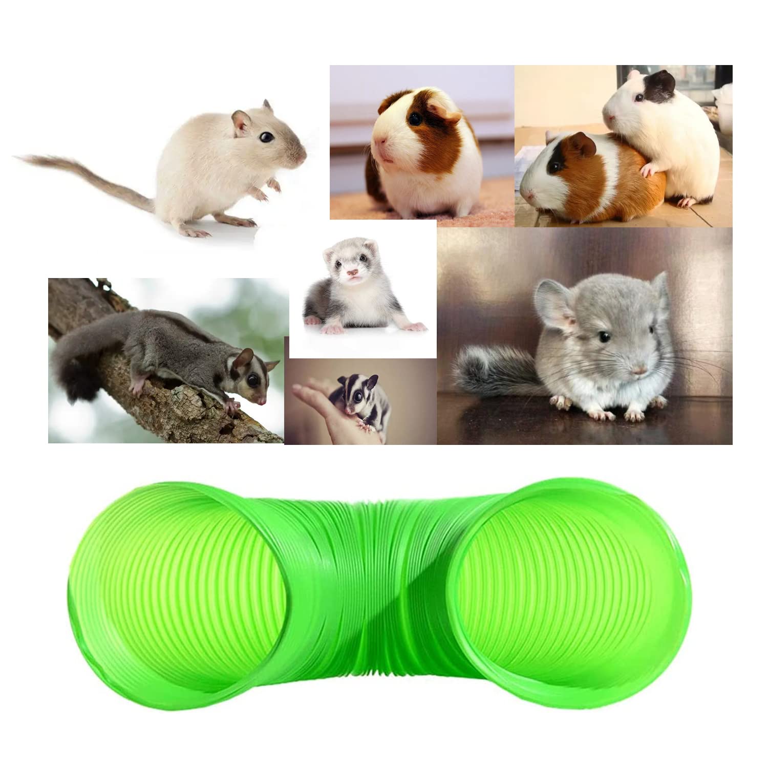 Blue Dream Island Small Animal Play Tunnel Funny Toys Hamster Tube Tunnel Exercising Training Hideout Tunnels for Guinea Pig Rats_Blue(Aperture Diameter:10cm) - Image 4