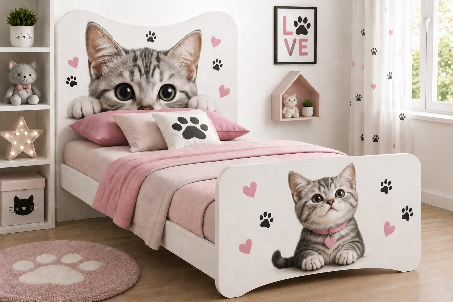 Cama para gato acogedora ideal para rincón del salón en invierno