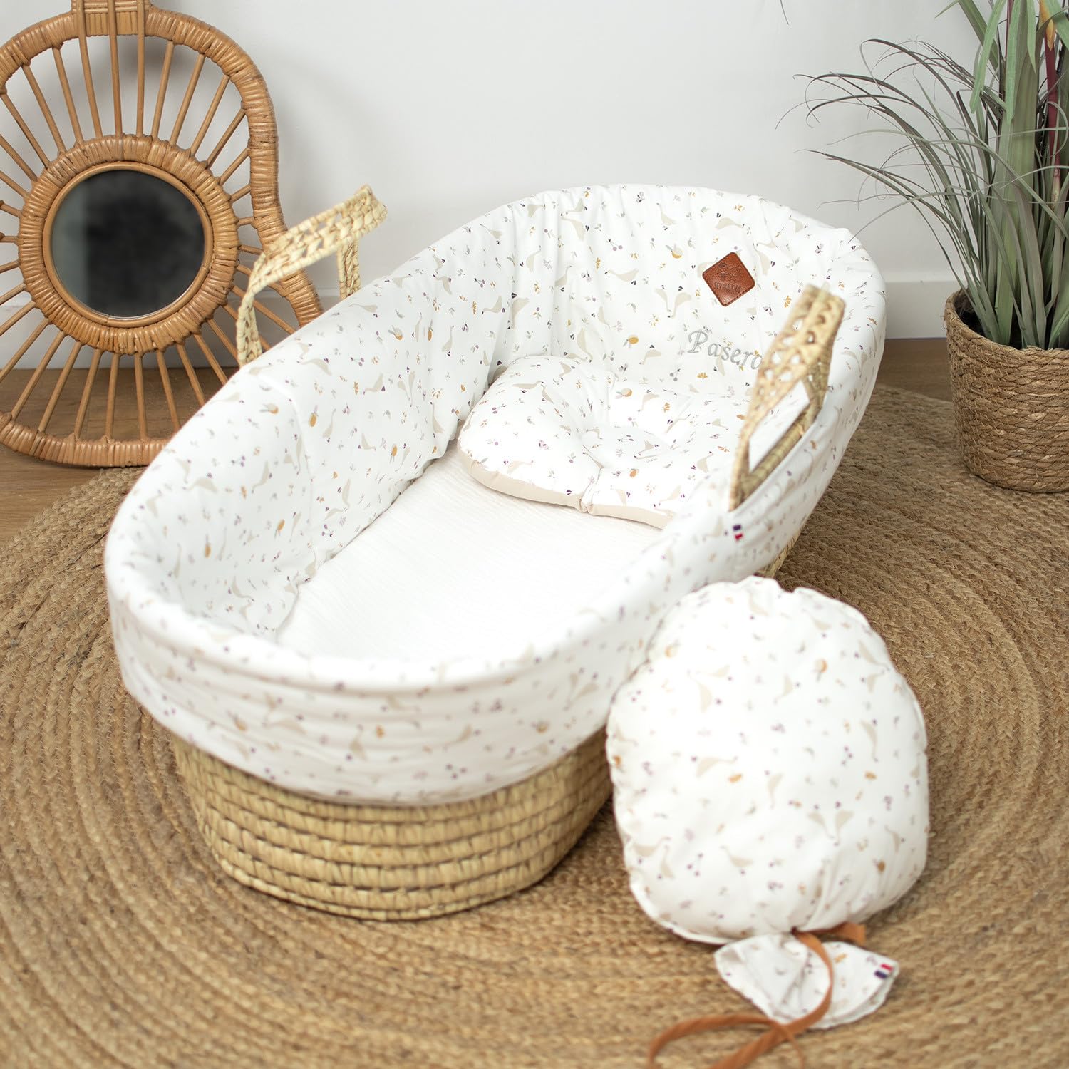Sevira Kids - Couffin bébé avec Matelas, Habillage et Drap Housse, Sidonia - TU Made in France TU