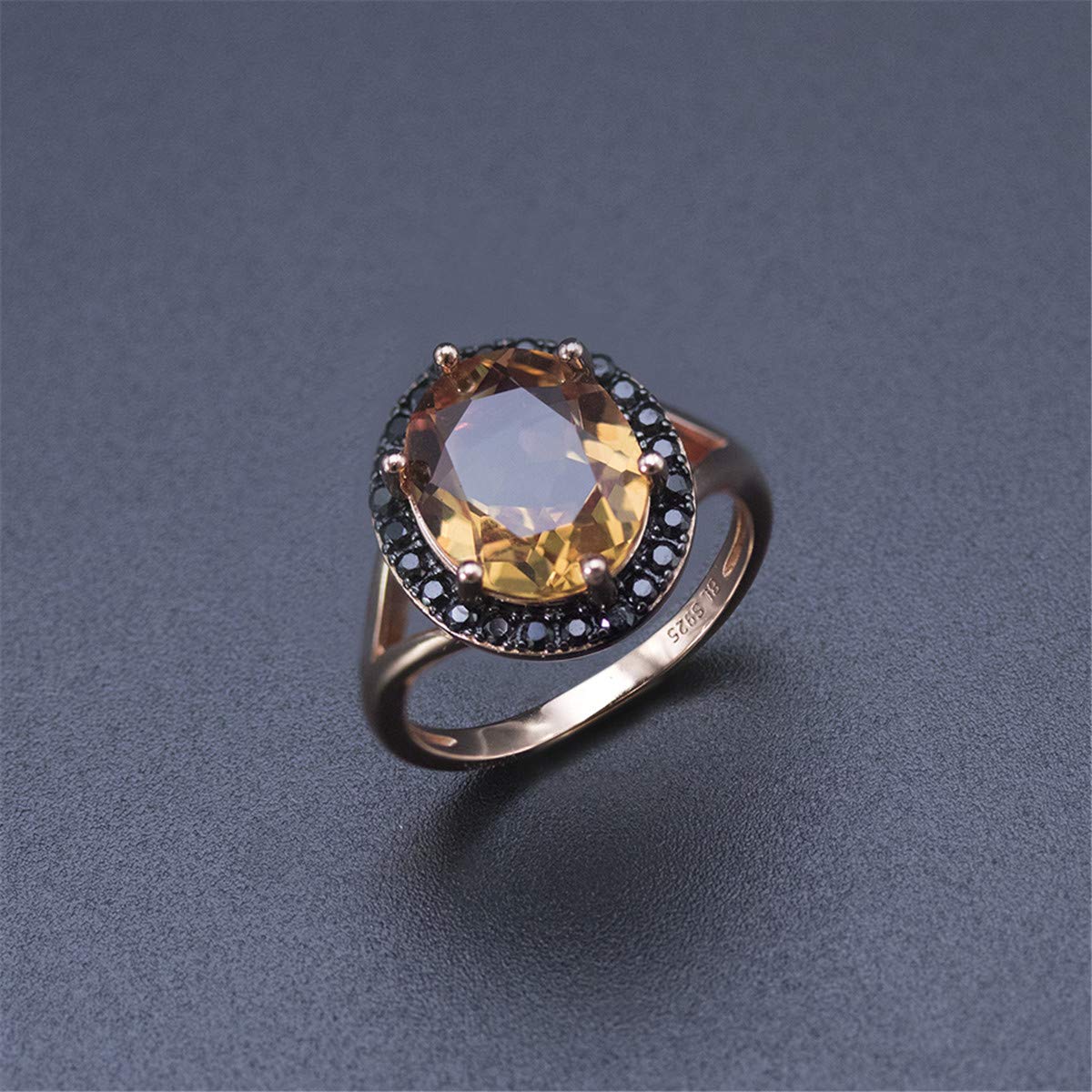 Anello Sultanit che cambia colore in argento Sterling 925 Nano Diaspore Gemma Belle Gioielli Nozze Halo Anelli per le Donne Regalo di Natale