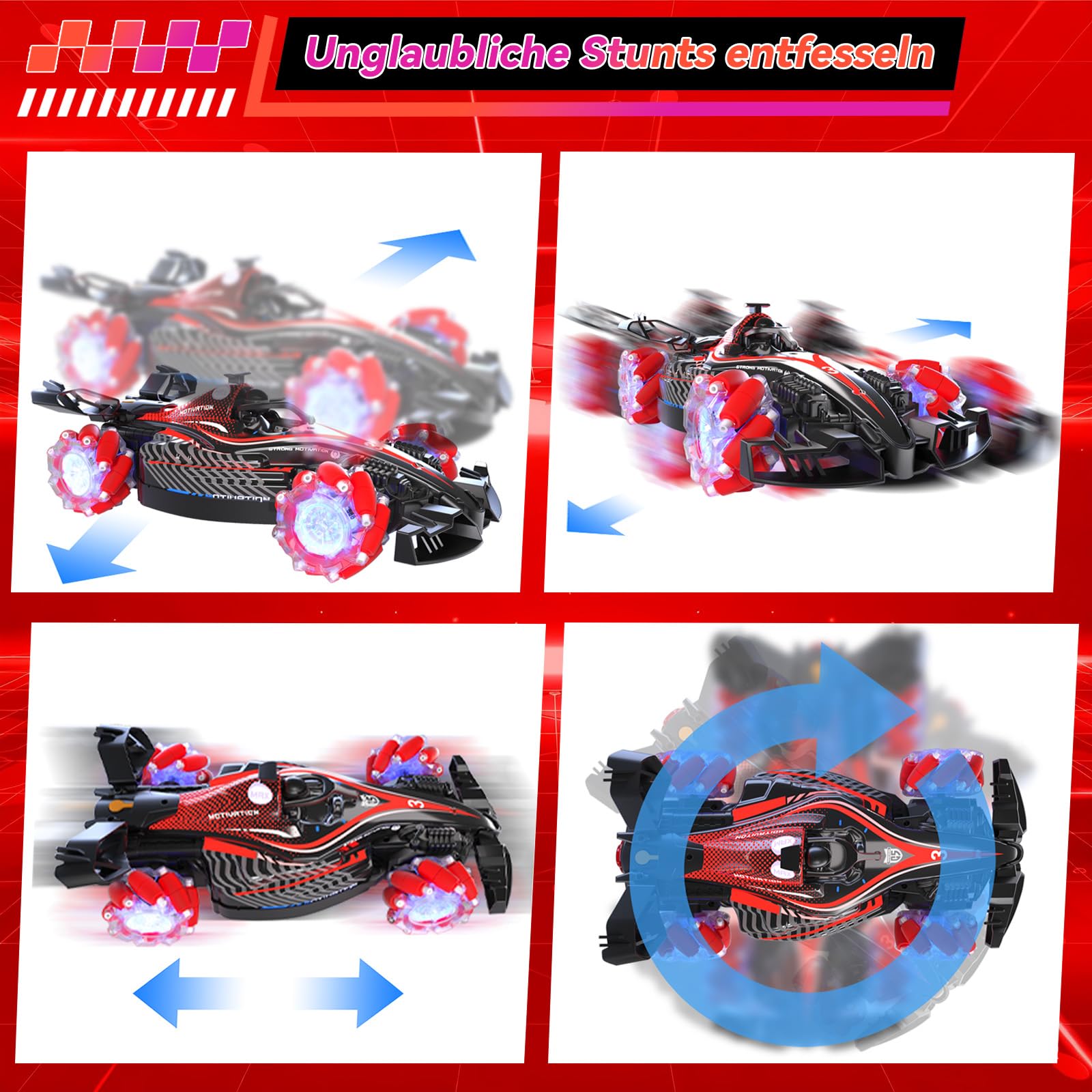 Voiture télécommandée Enfant, 1:16 Voiture De Course Télécommandée avec Voiture télécommandée Enfant, 1:16 Voiture De Course Télécommandée avec