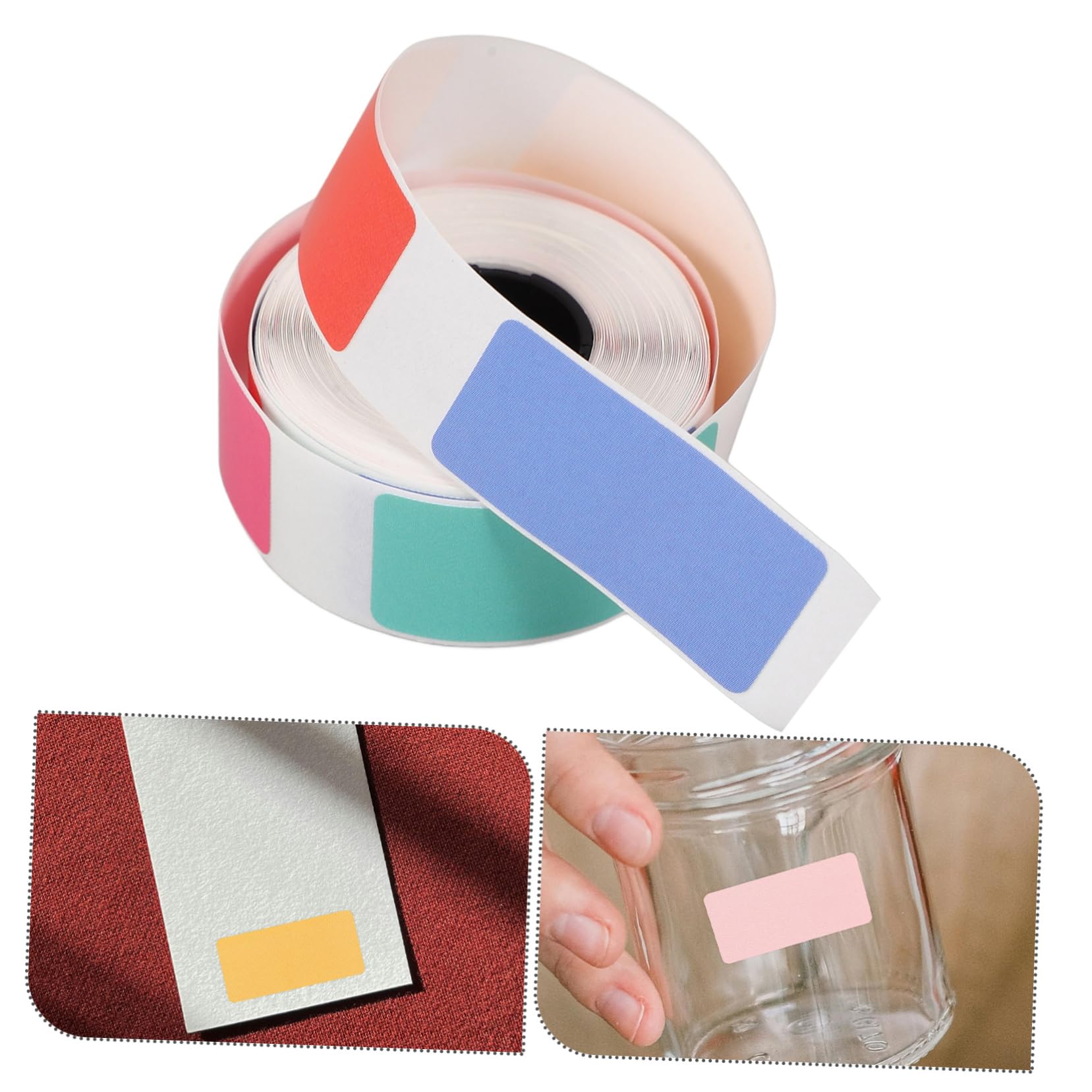jojofuny 5 Rollen Thermoetikettenpapier Schmuck selbstklebende Punkte Schild bunt Name flaschenetiketten adressetiketten Etiketten für Thermodrucker Etikettenbänder selbstklebendes Papier