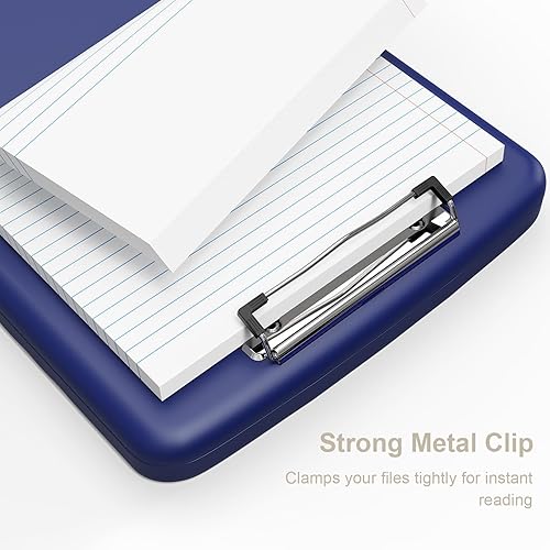 Miniatura 82 de Piasoenc Portapapeles con almacenamiento, caja de organización de 8.5 x 11 pulgadas con soporte para bolígrafo y carpeta de papel legal A4, folio