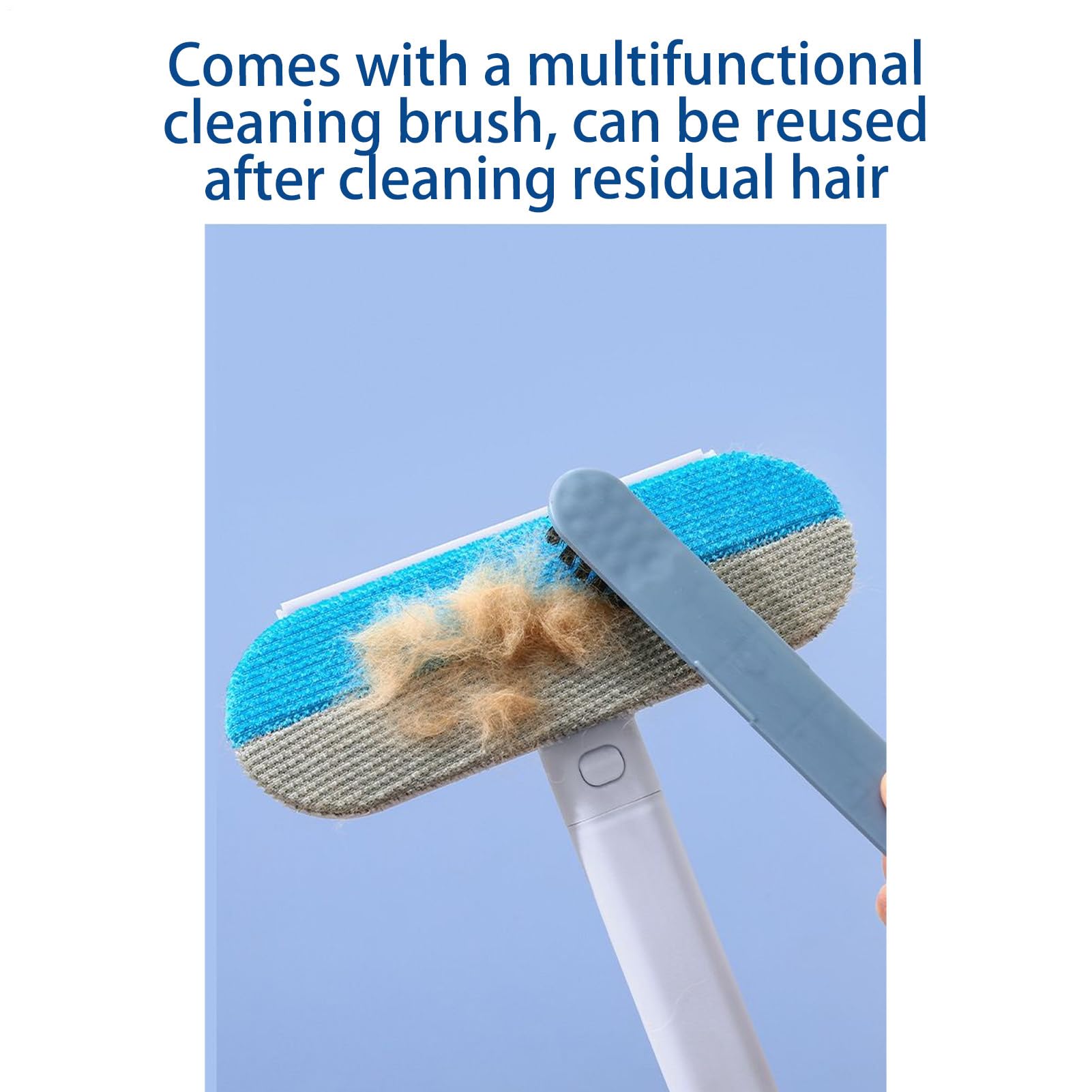 Dépassement des poils pour animaux - Nettoyer de fourrure de chat réutilisable, balai de nettoyage extensible avec une longue poignée | Brosse à cheveux des meubles lavables, dissolvant multifonctionn
