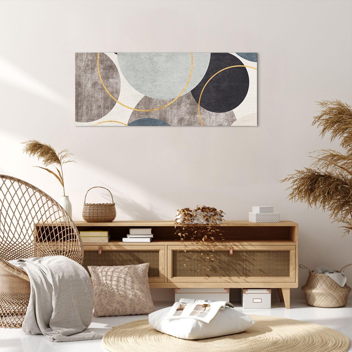 Quadro Su Tela Marmo Elegante 140x50cm - Decorazione Murale Moderna Per Soggiorno, Camera, Cucina