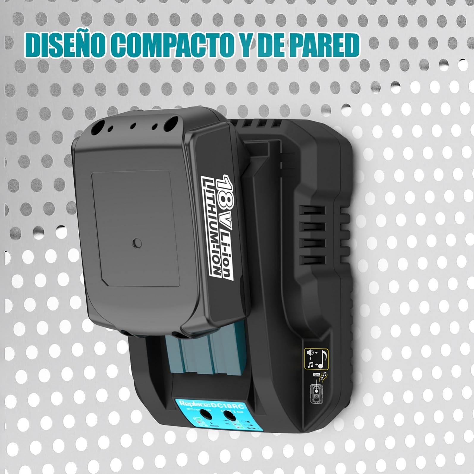 18V Cargador 3A para Makita DC18RC | Compatible Makita 18V Battery BL1850 BL1850B BL1860