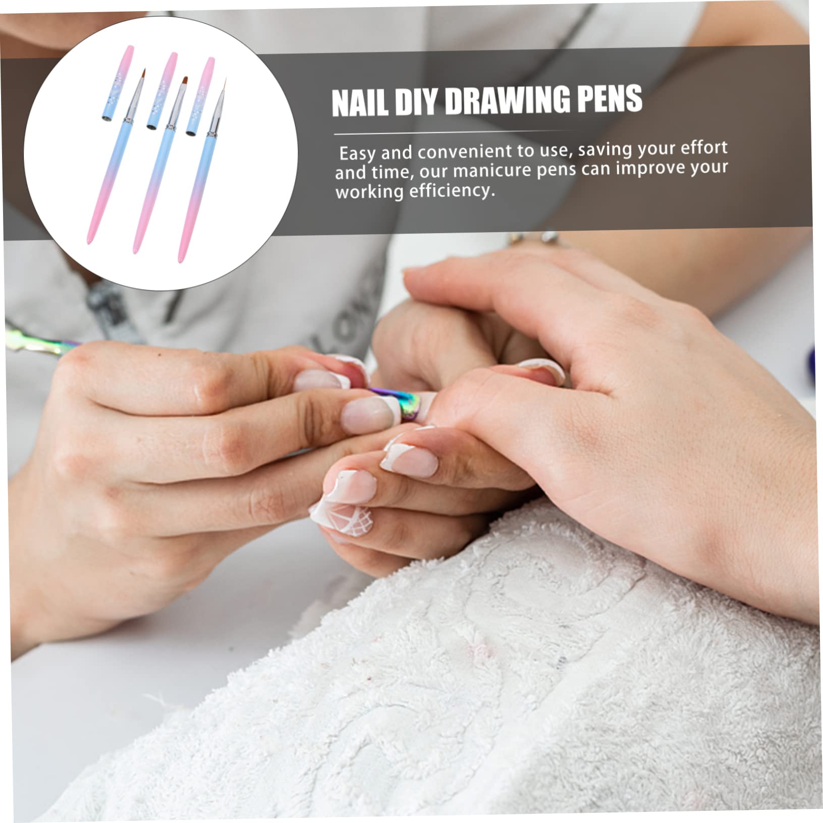 Healeved 15pezzi Penne Per Nail Art Strumenti Per Manicure Professionale Per Uso Domestico e Salone Pennarelli Per Unghie Con Testa Per Disegni Eleganti e Applicazioni Fluide