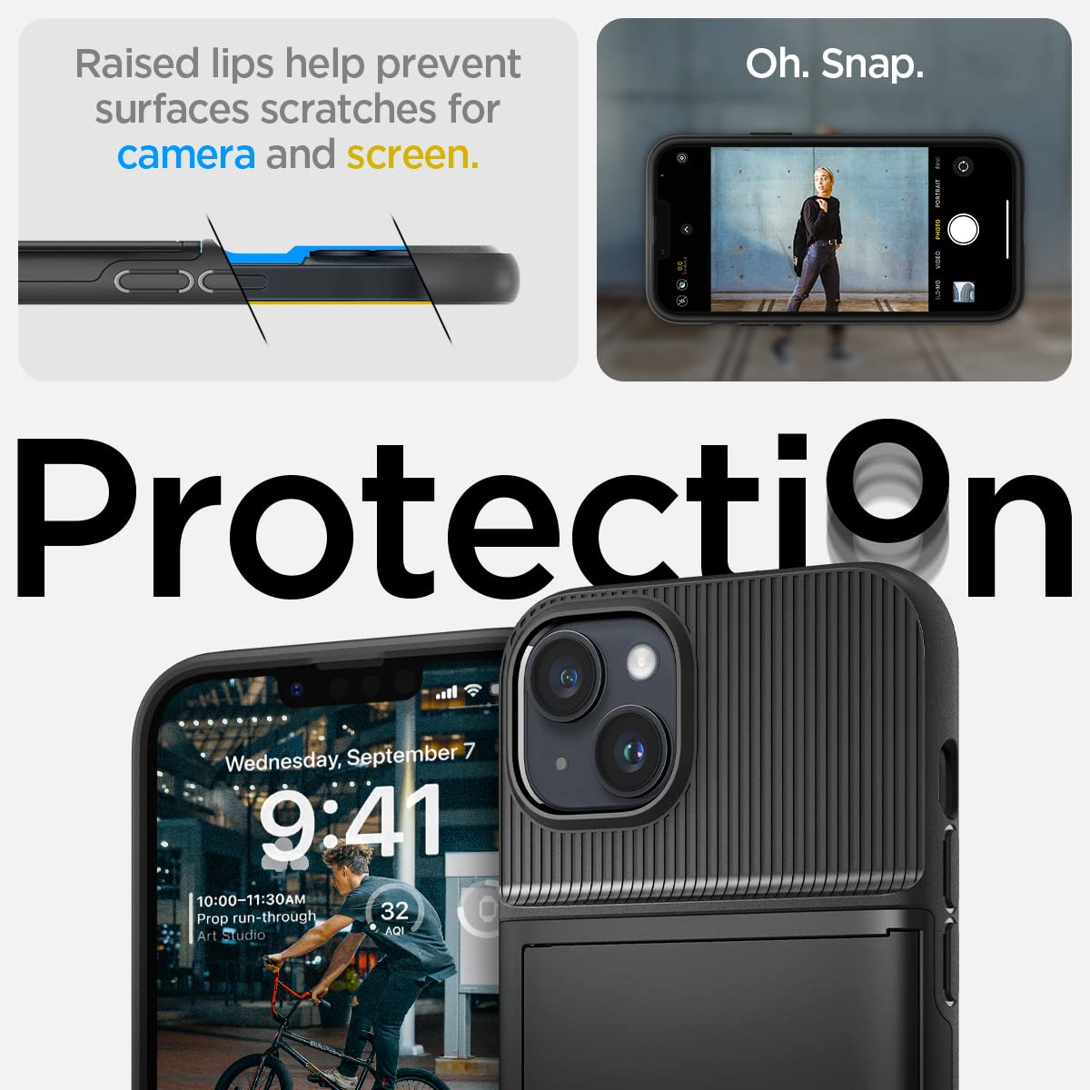 Spigen Custodia Slim Armor CS compatibile con iPhone 12 Pro Max con scomparti per carte di credito, colore nero