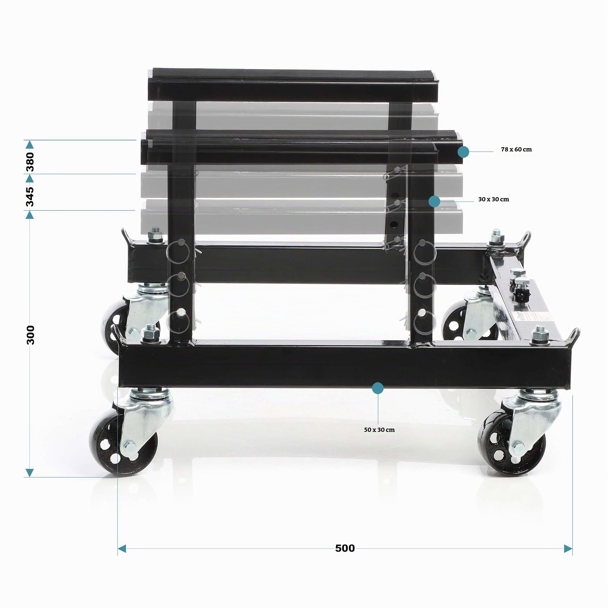 Wiltec Cavalletto alzamoto a rotelle max 680 kg per moto Quad