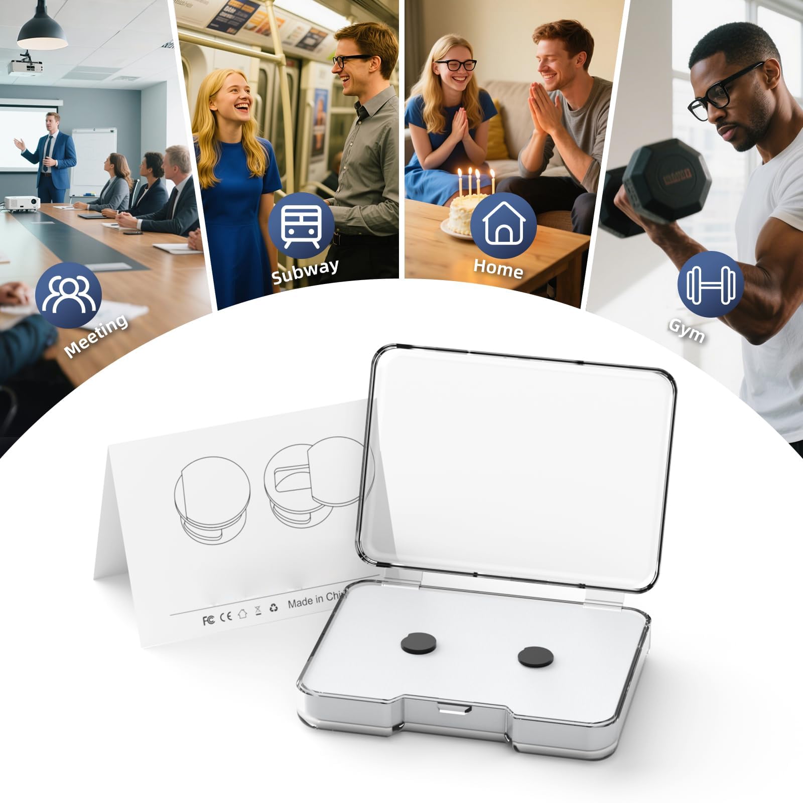 Confezione da 2 copri-flash per meta-occhiali, bloccanti LED compatibili con Ray-Ban Wayfarer (&Gen2), Skyler, Headliner, accessori per adesivi protettivi per meta-obiettivo (2)