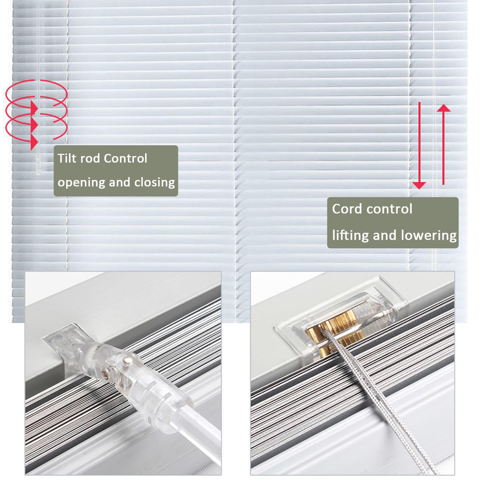 Persianas Venecianas Metálicas De Aluminio,Lamas De 25mm,Persianas Horizontales De Oscurecimiento Para Ventanas,Persianas Metálicas De Ajuste De Luz Anti UV,Fácil Ajuste,WxH-100x200cm/39.5x79in