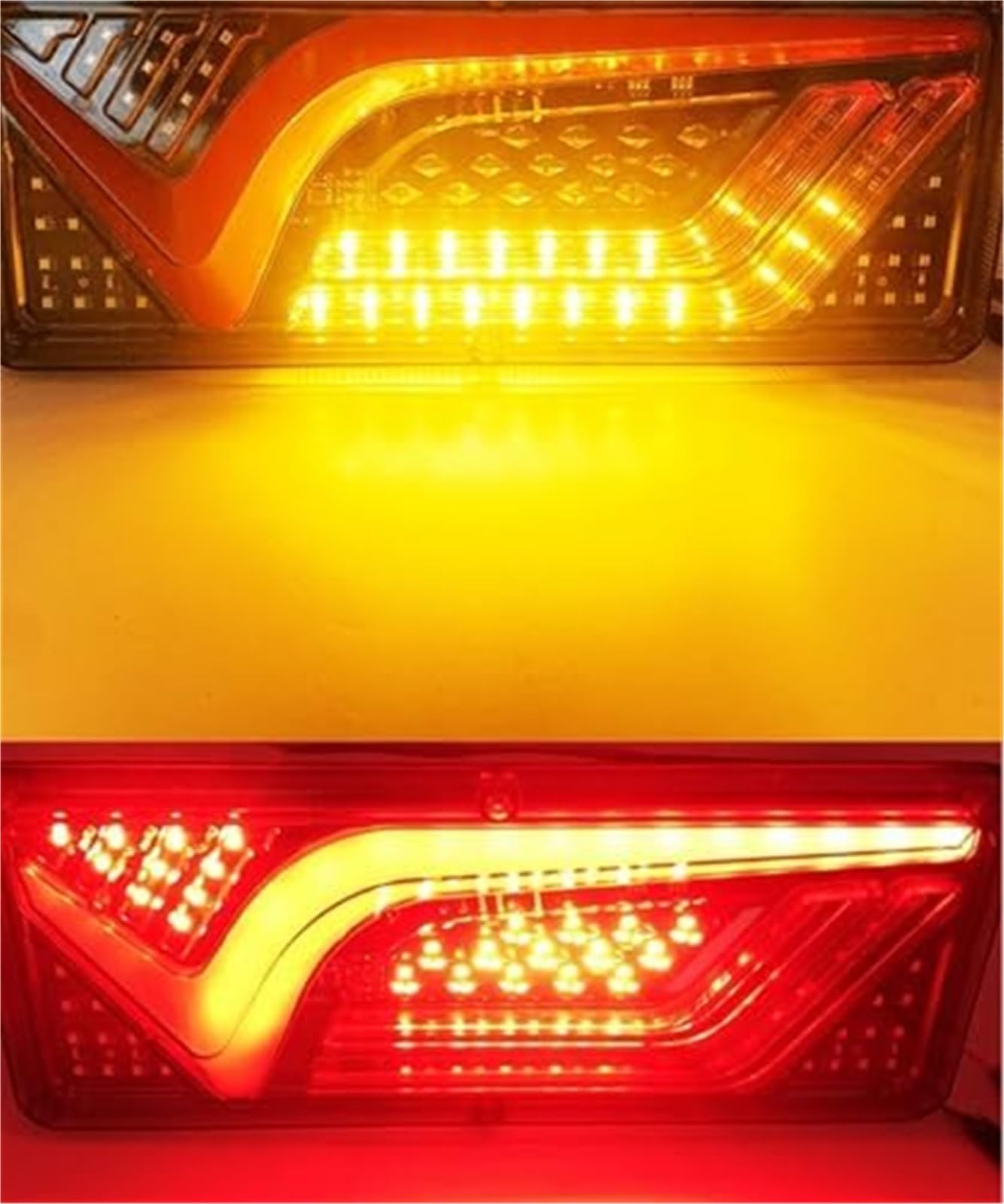 Zespół oświetlenia tylnego zderzaka Lampa tylna samochodu 2 szt. Tylne światła 12 V 24 V, dla zatrzymania ciężarówki Wskaźnik cofania Przyczepa przeciwmgielna(BLACK 12V)